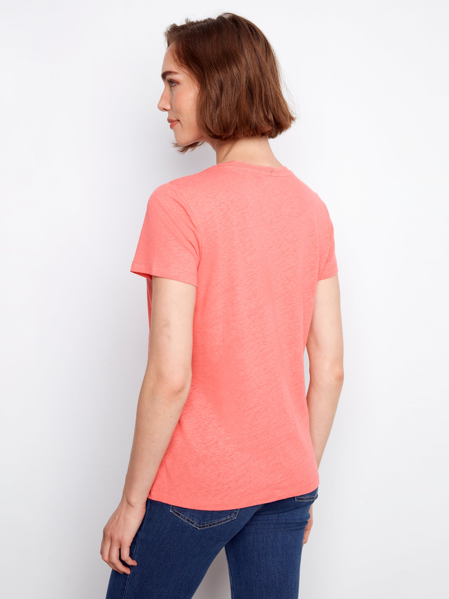 CB Linen V-Neck T