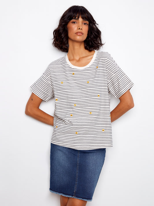 CB Crew Neck W/Emb Detail