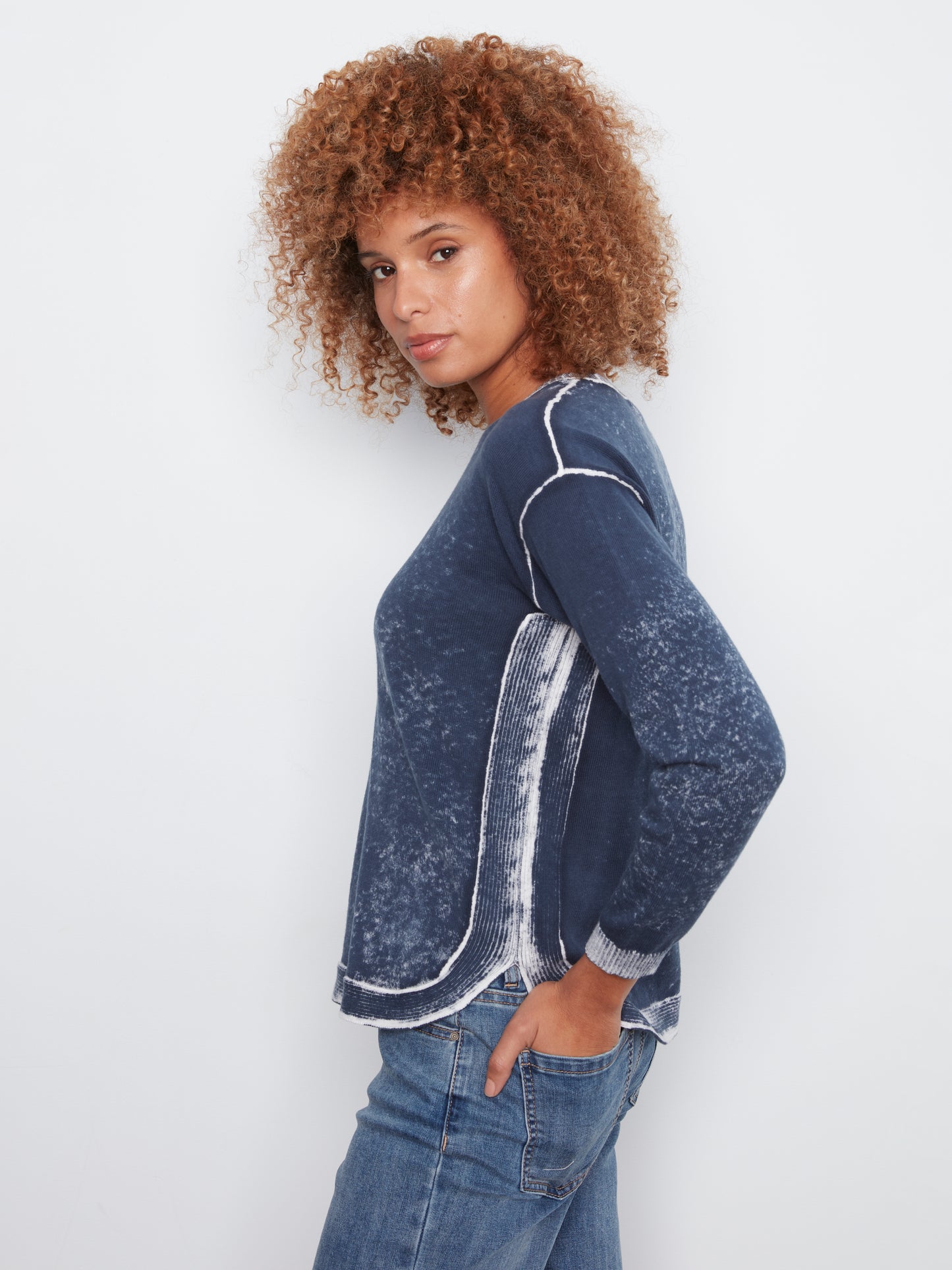 CB Reverse Print Crewneck Sweater