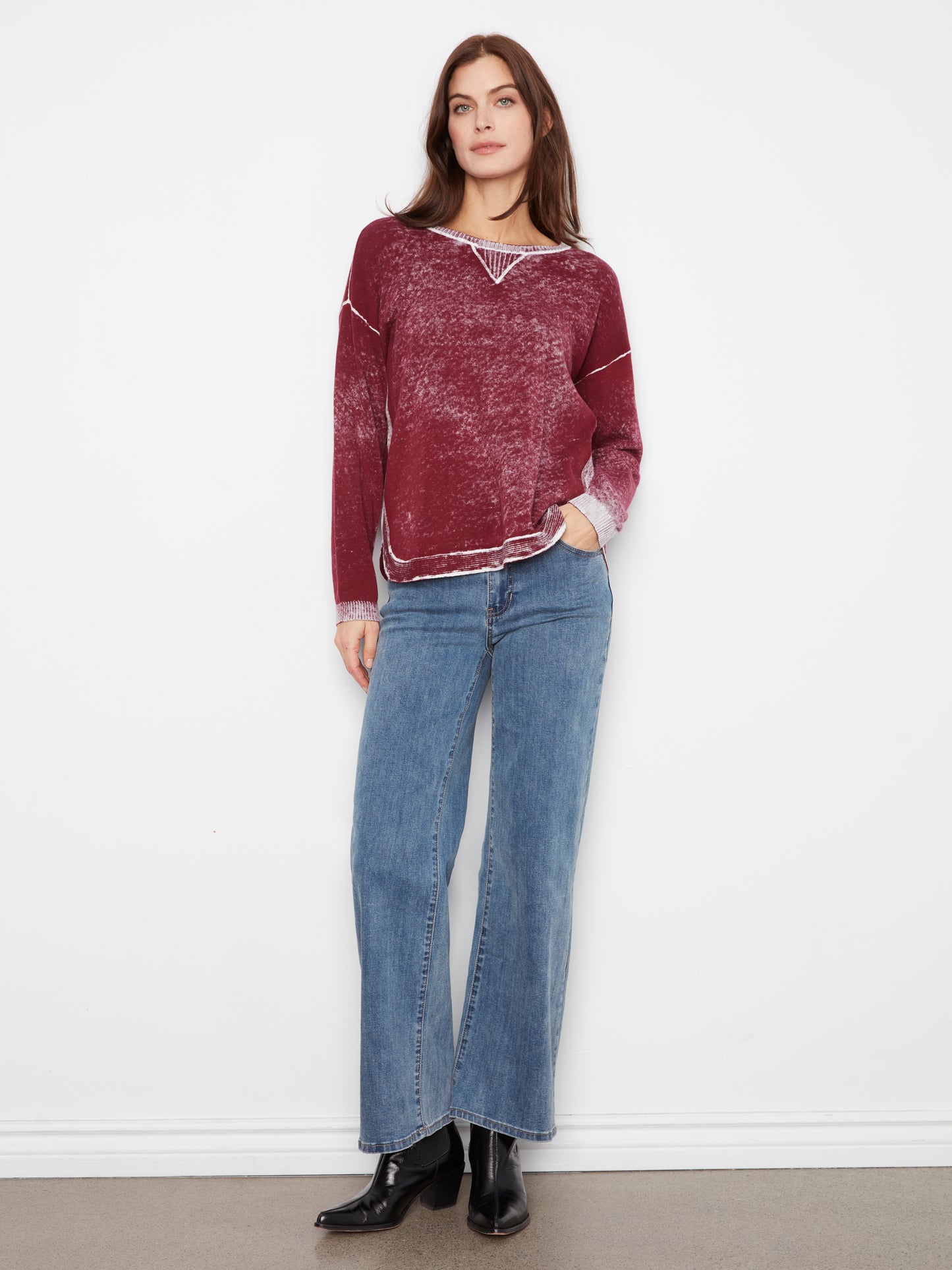 CB Reverse Print Crewneck Sweater