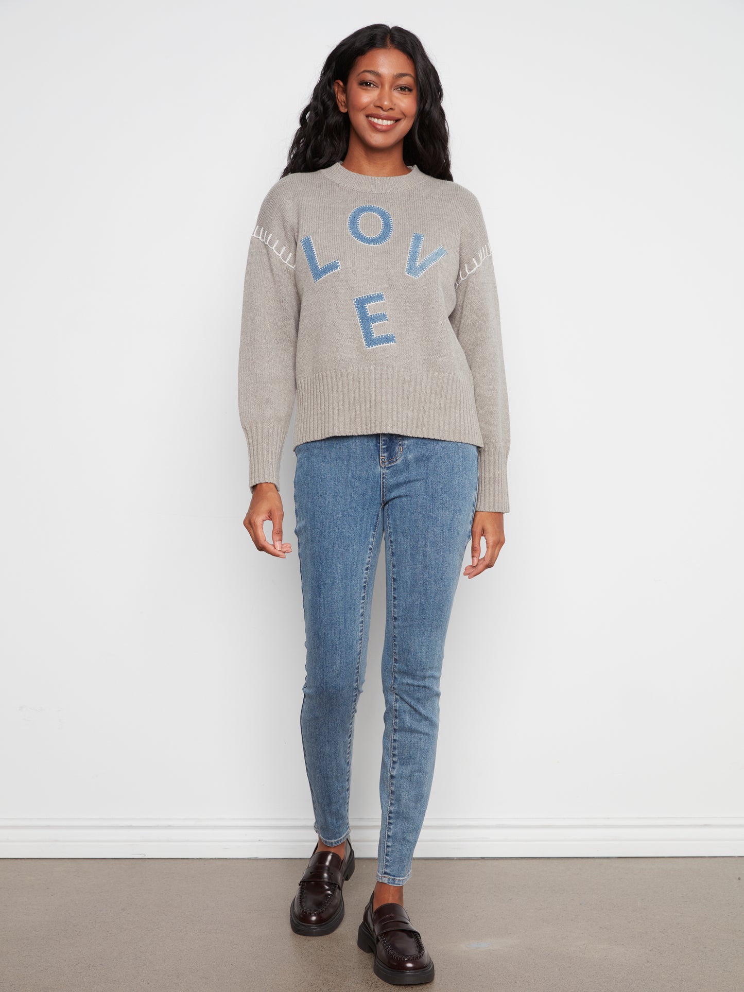 CB Mockneck W/Denim Patchs