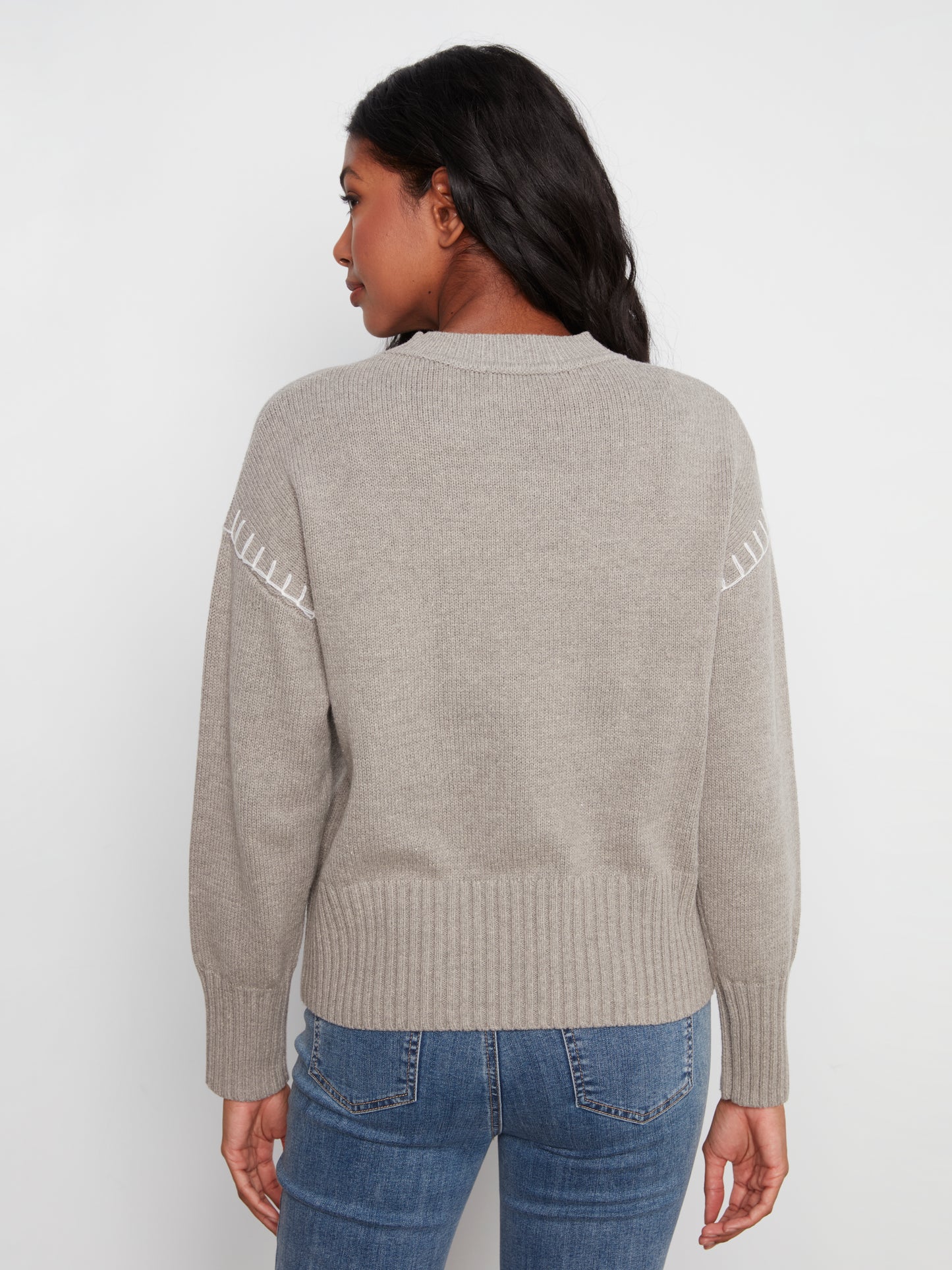 CB Mockneck W/Denim Patchs