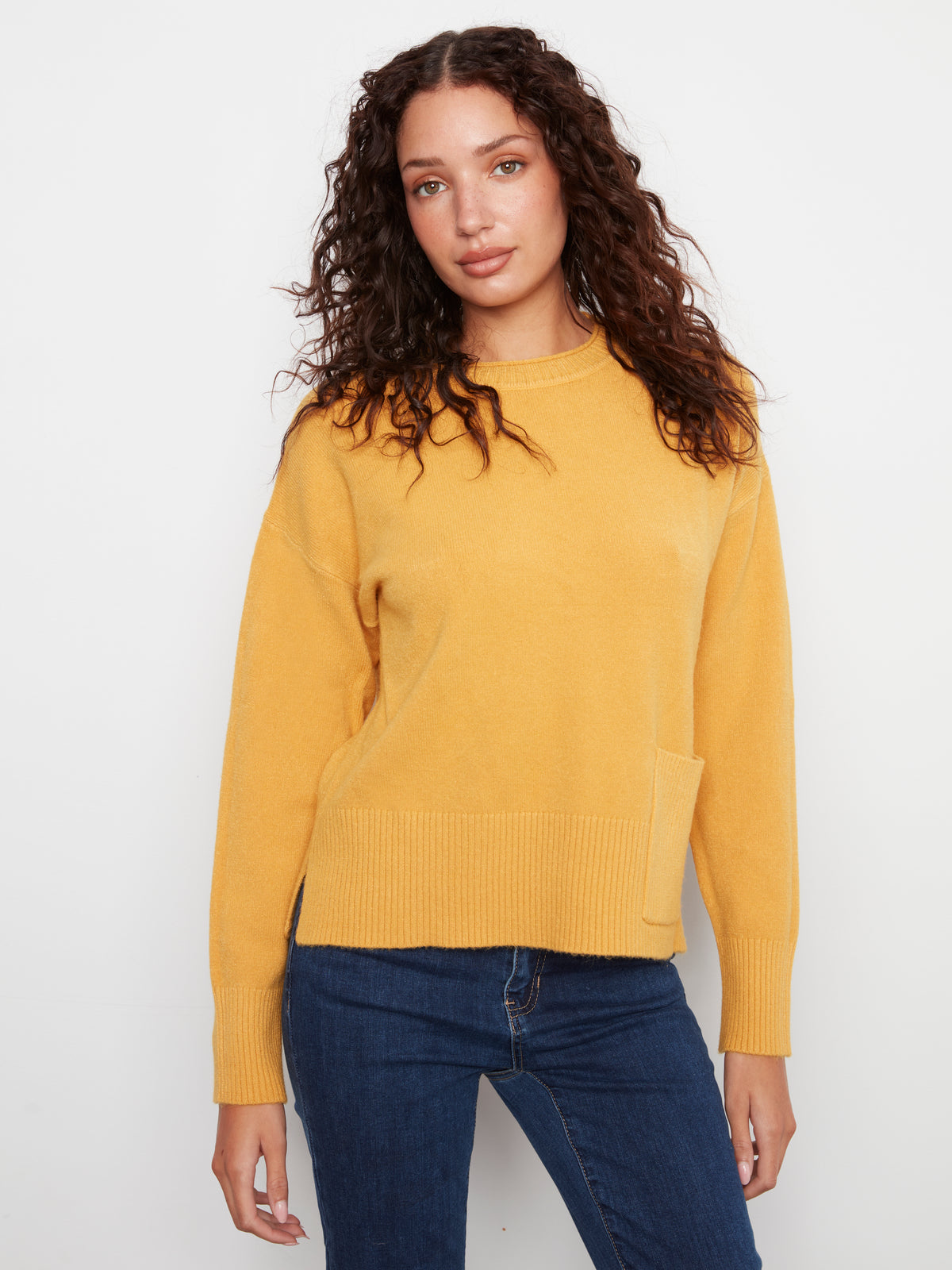 CB Cropped Sweater W/Pocket