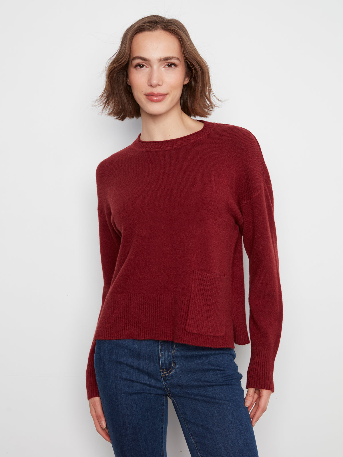 CB Cropped Sweater W/Pocket