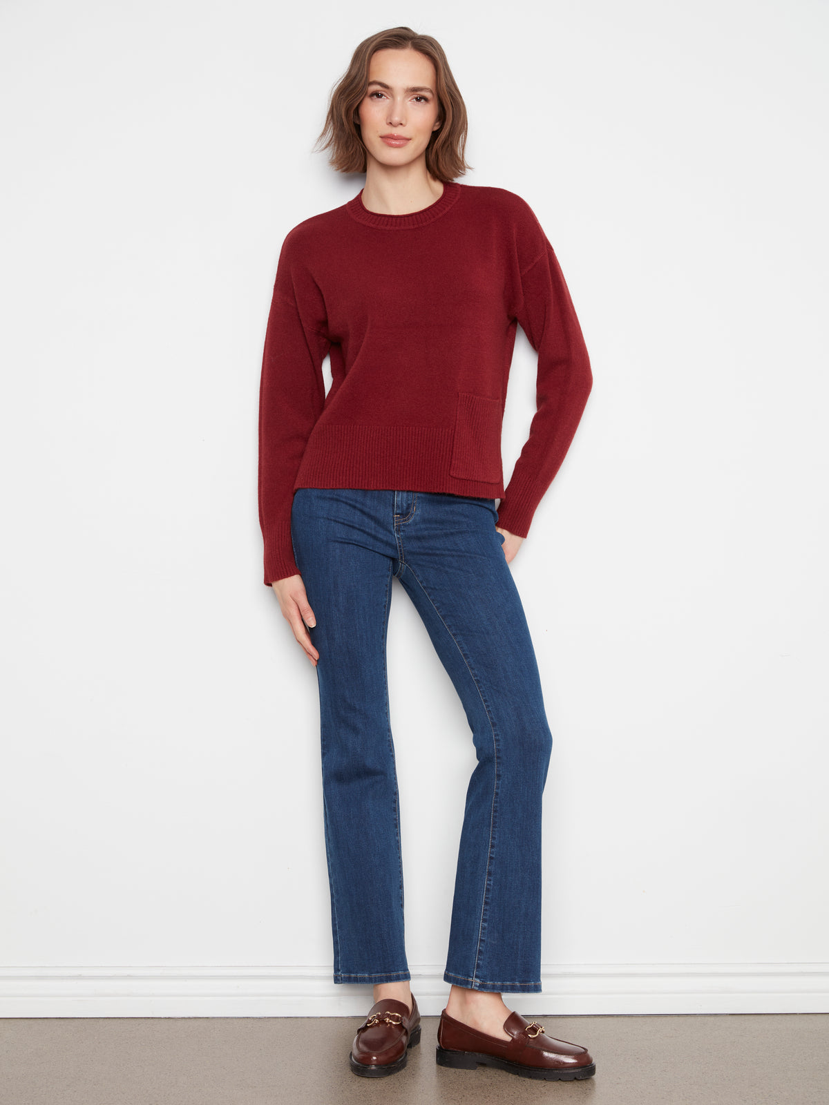 CB Cropped Sweater W/Pocket