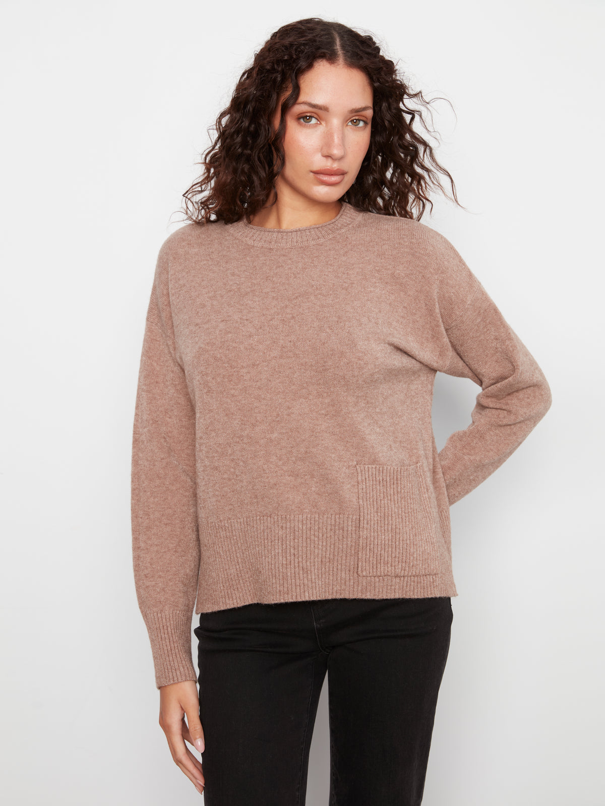 CB Cropped Sweater W/Pocket