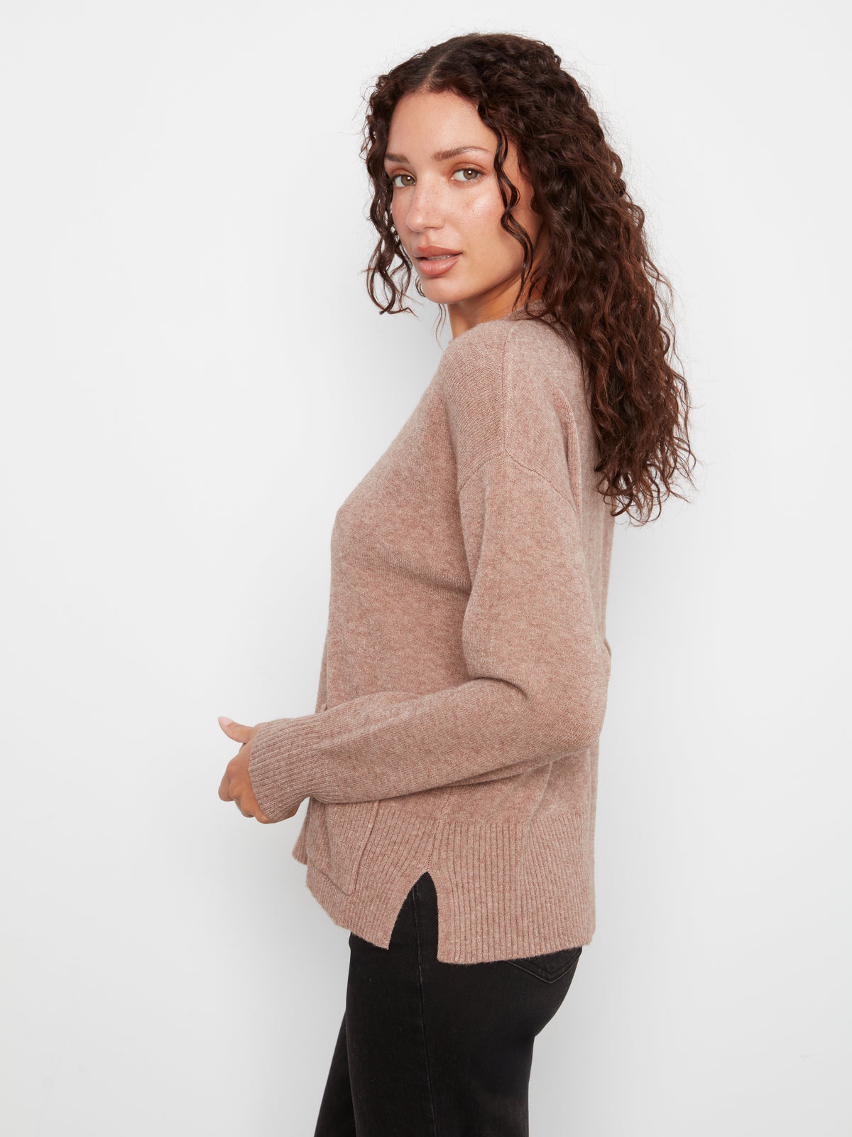 CB Cropped Sweater W/Pocket