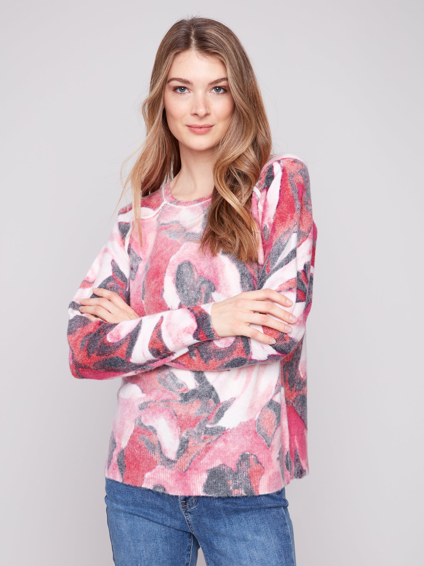 CB Printed Reversable Sweater