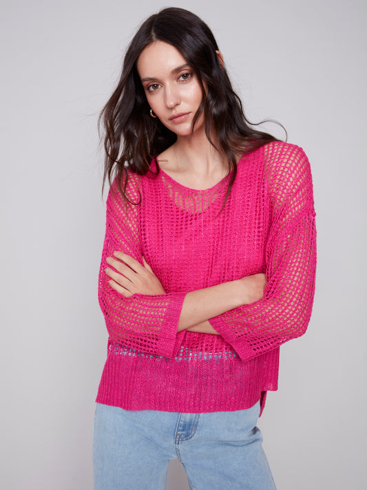 CB Fishnet Crochet Sweater