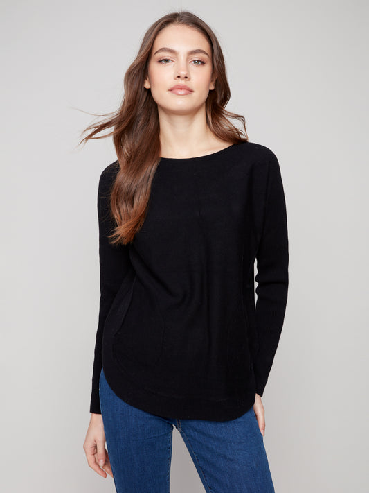 CB Cuff Lace-Up Sweater