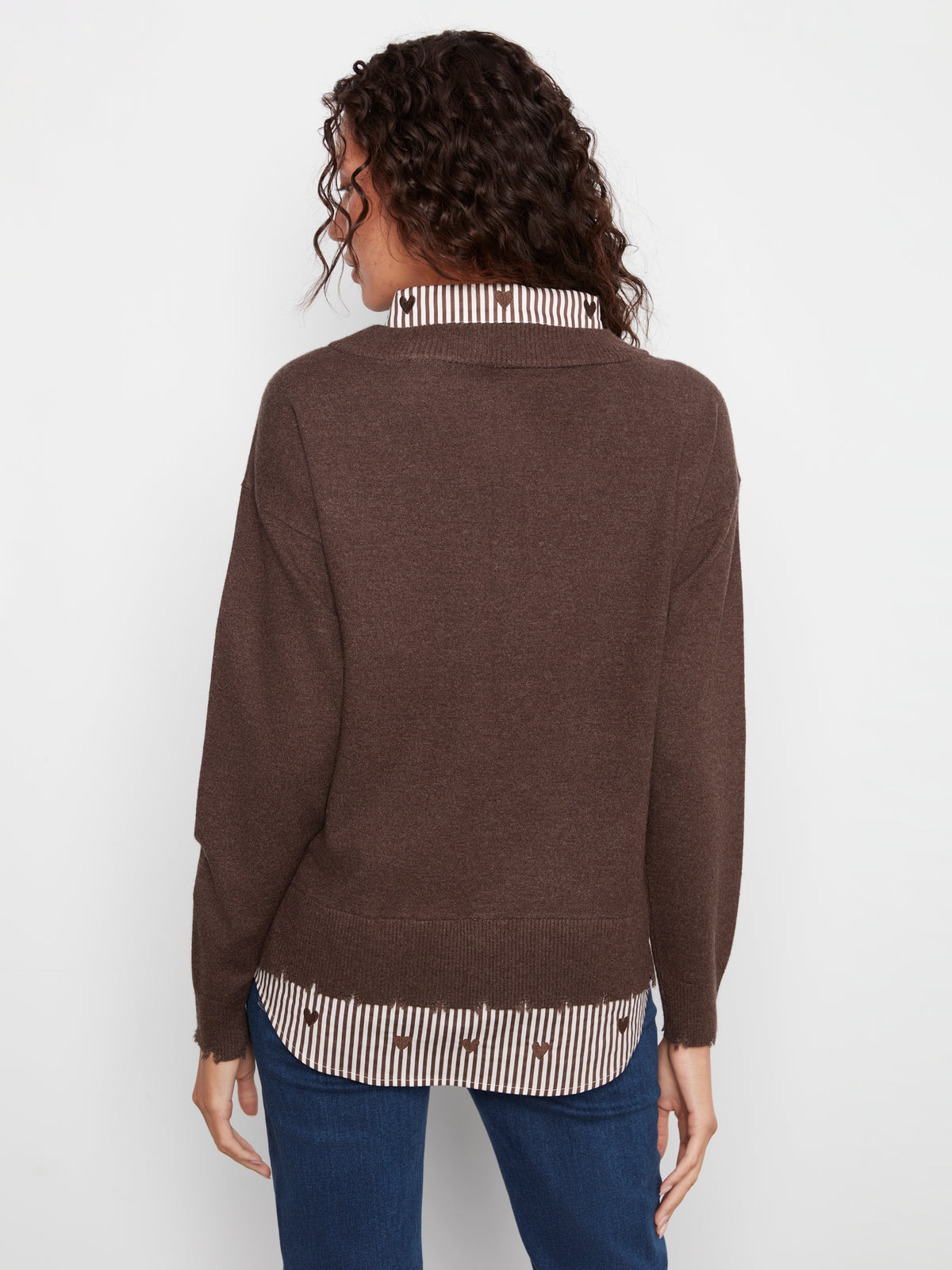 CB V-Neck Fooler W/Stripe Collar
