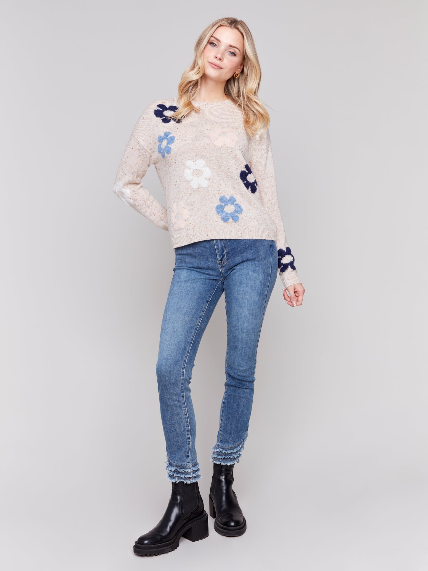 CB Neps Yarn Knit Sweater