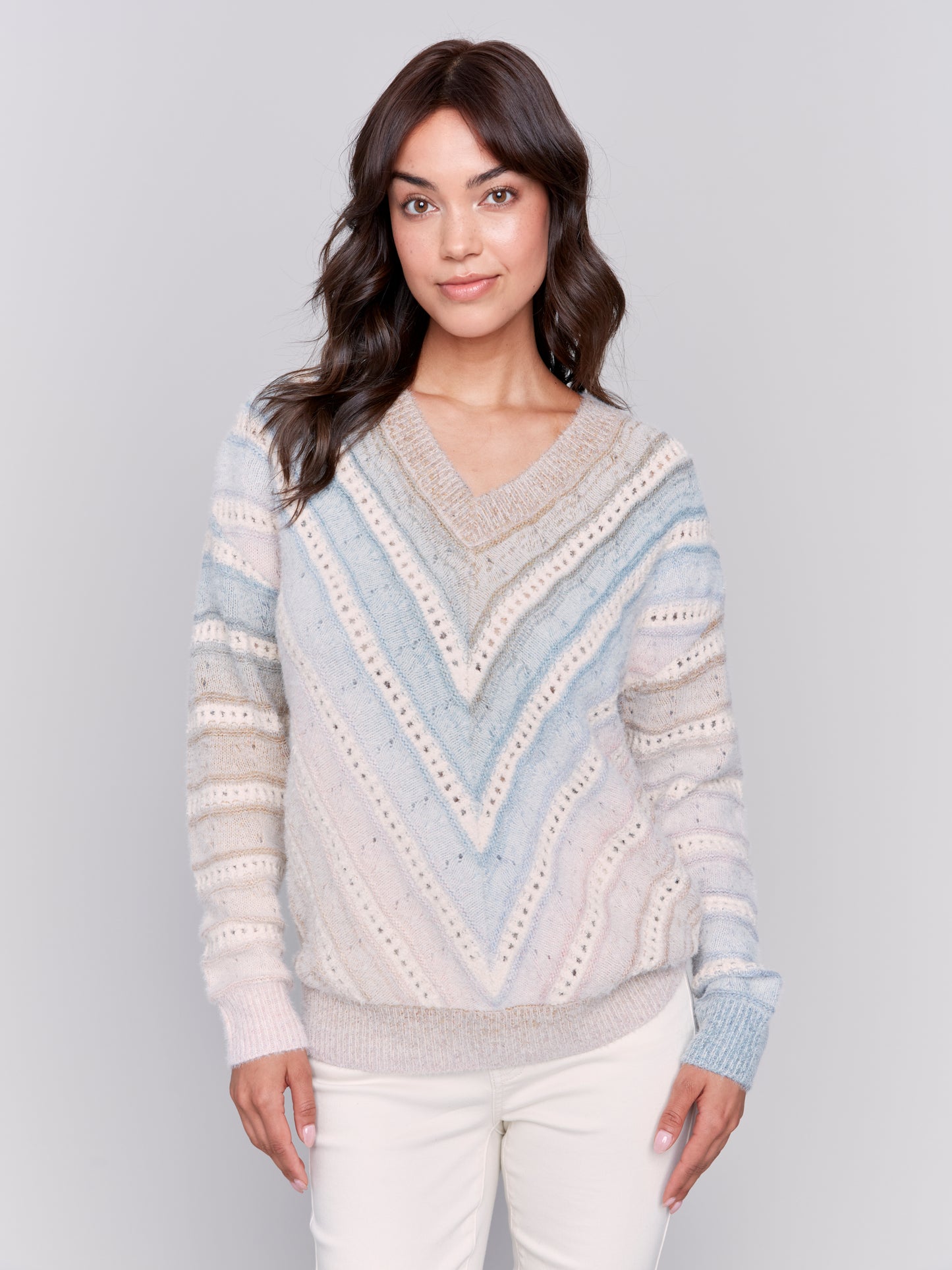 CB Ombre Chevron Knit Sweater