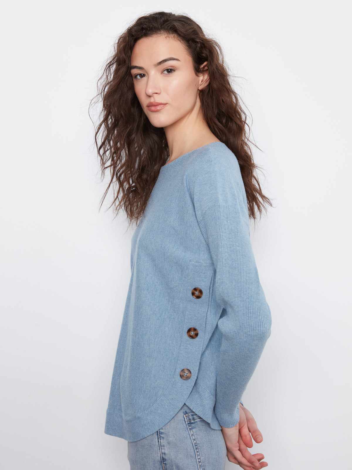 CB Boatneck Sweater w/Side Btts