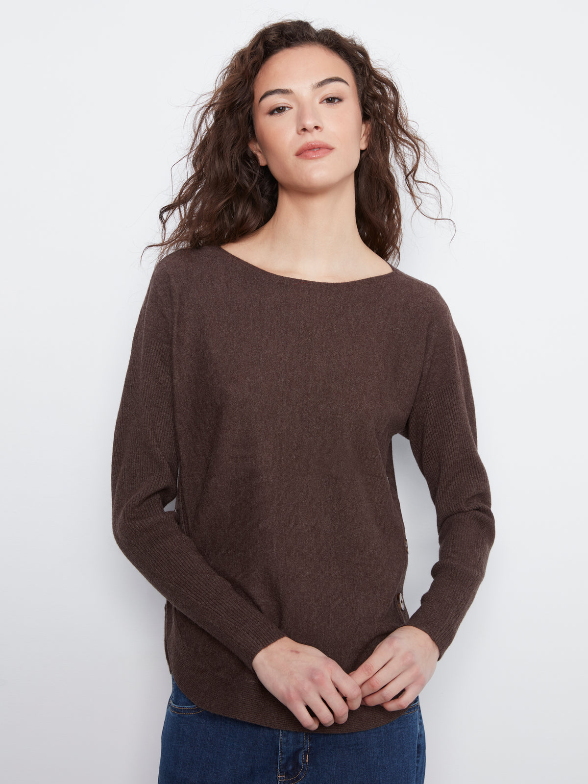 CB Boatneck Sweater w/Side Btts