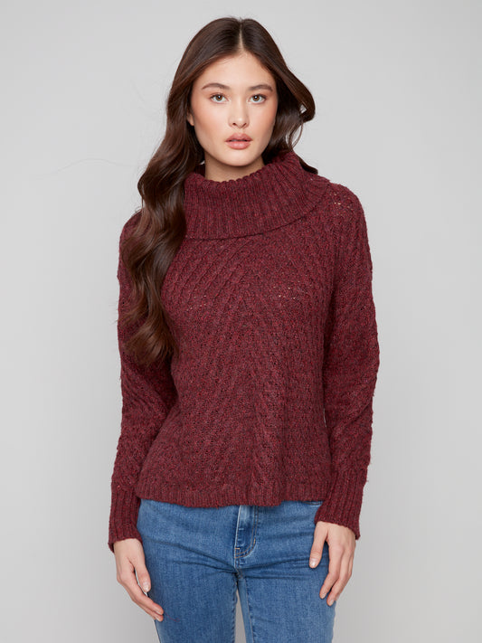 CB Diagonal Cable Sweater