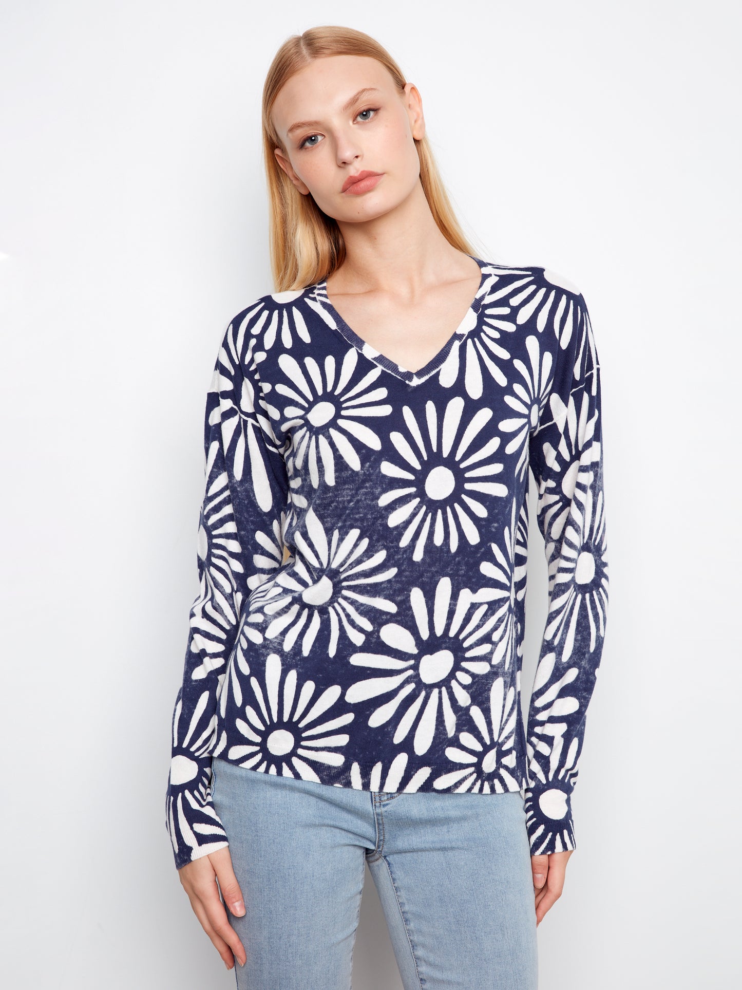 CB Reversable V-Neck Sweater