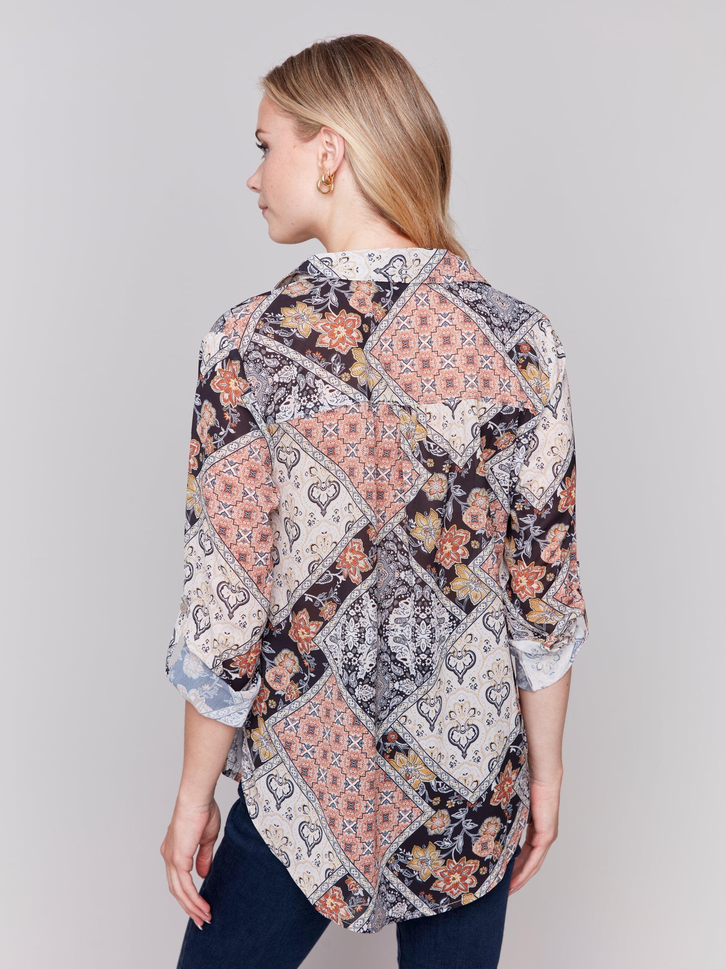 CB Crinkle Georgette Print Blouse