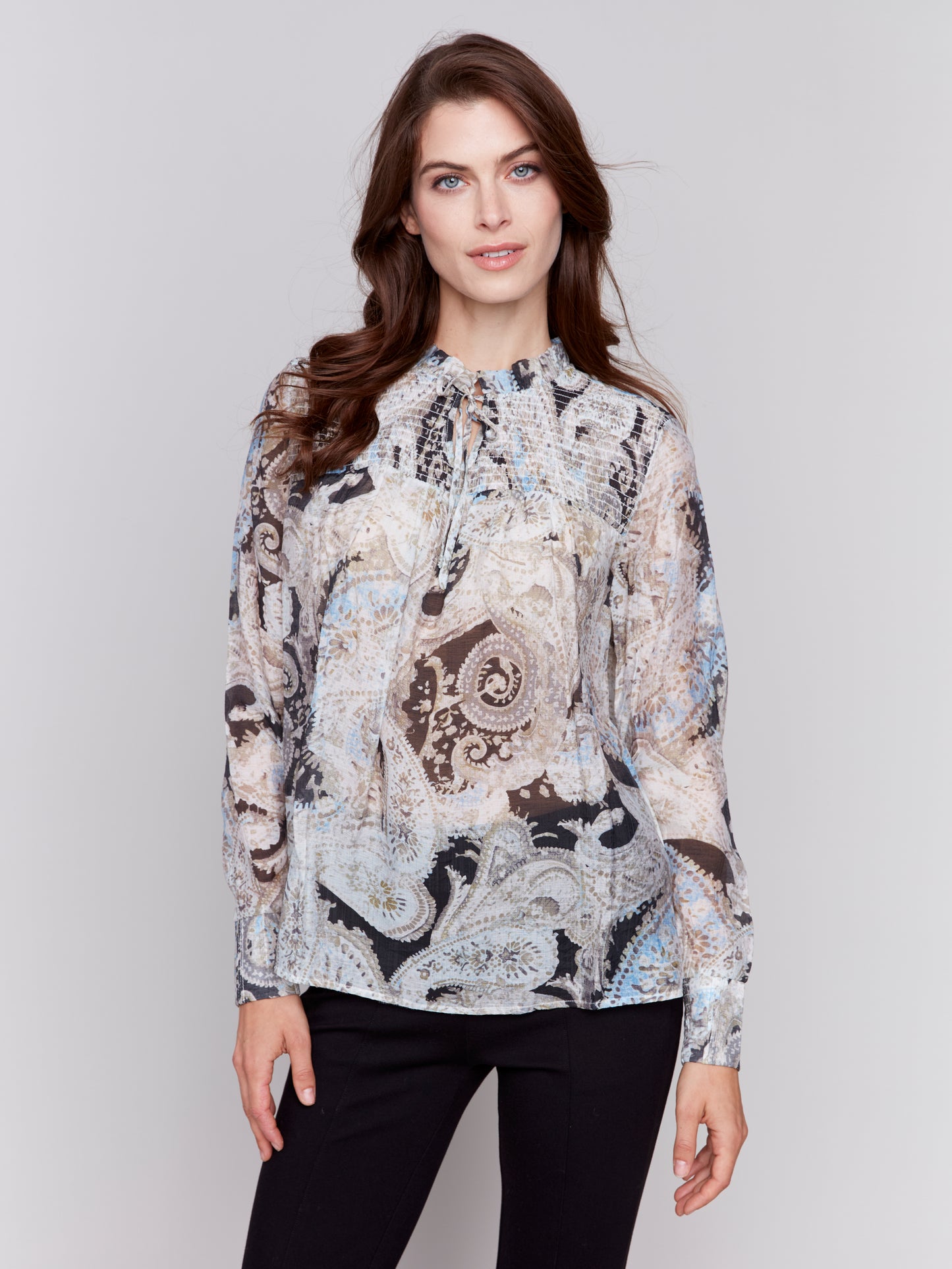 CB Printed Voile Blouse