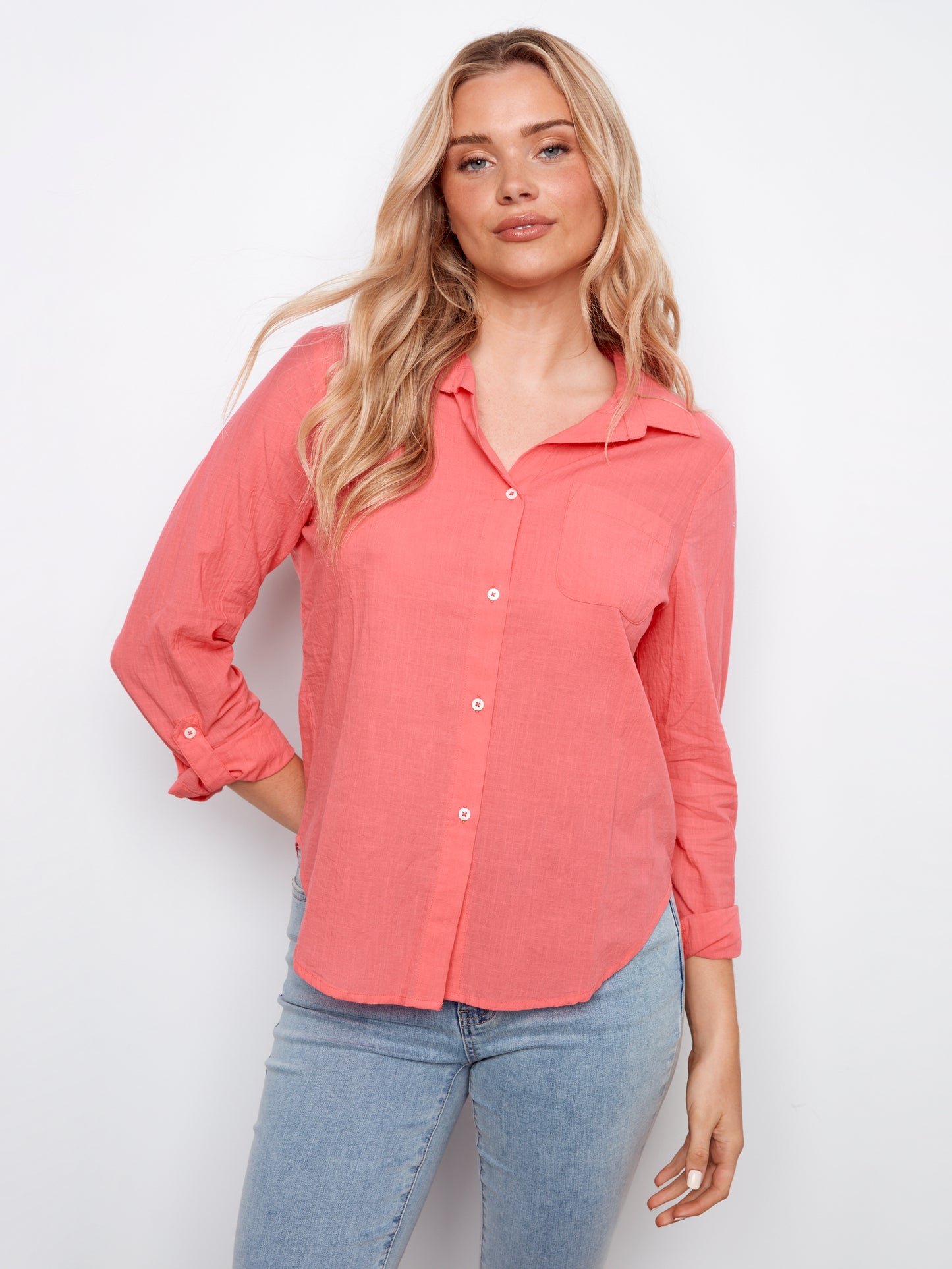 CB Roll Up Sleeve Blouse