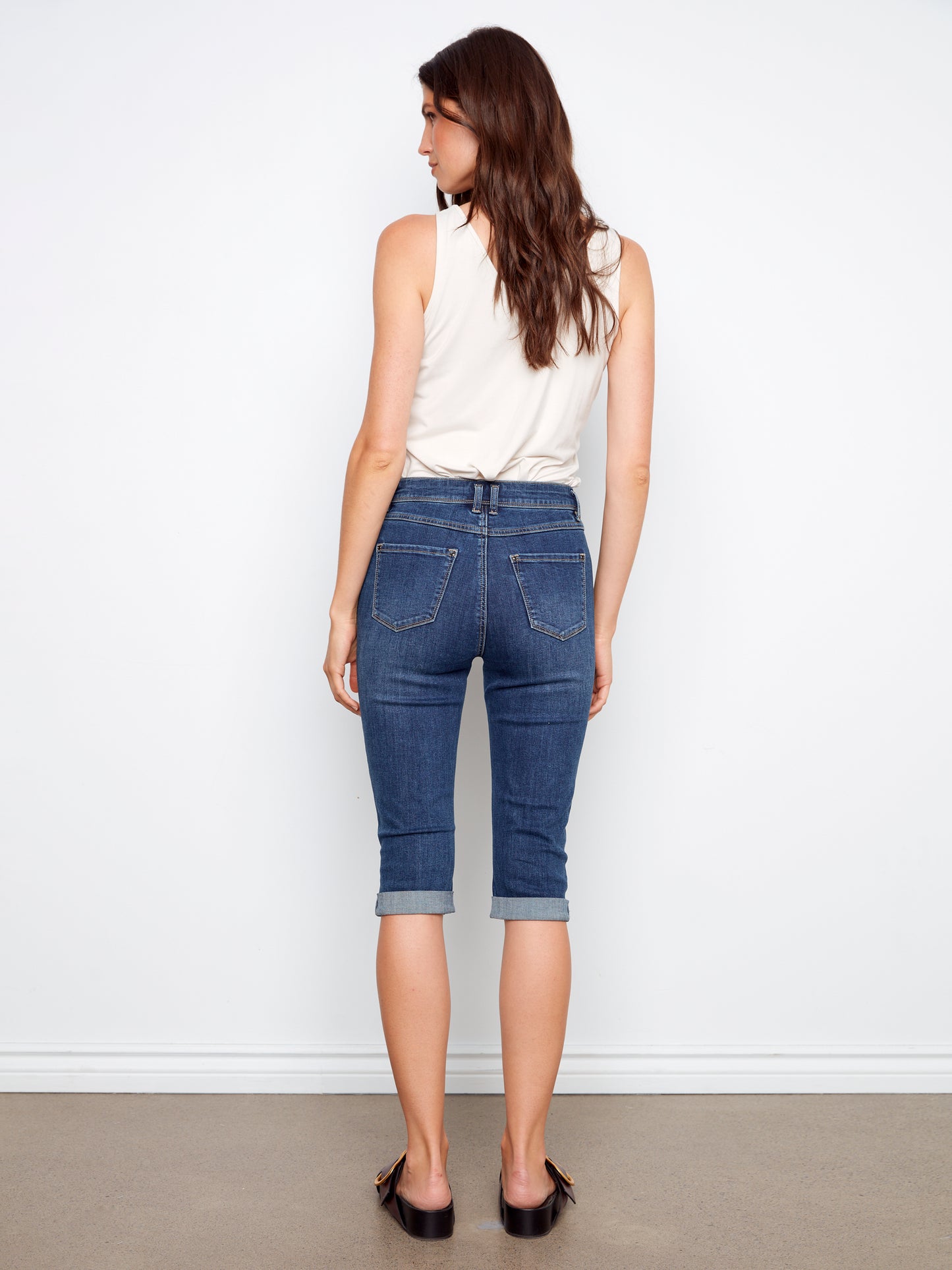 CB Denim Capri W/Cuffed Hem