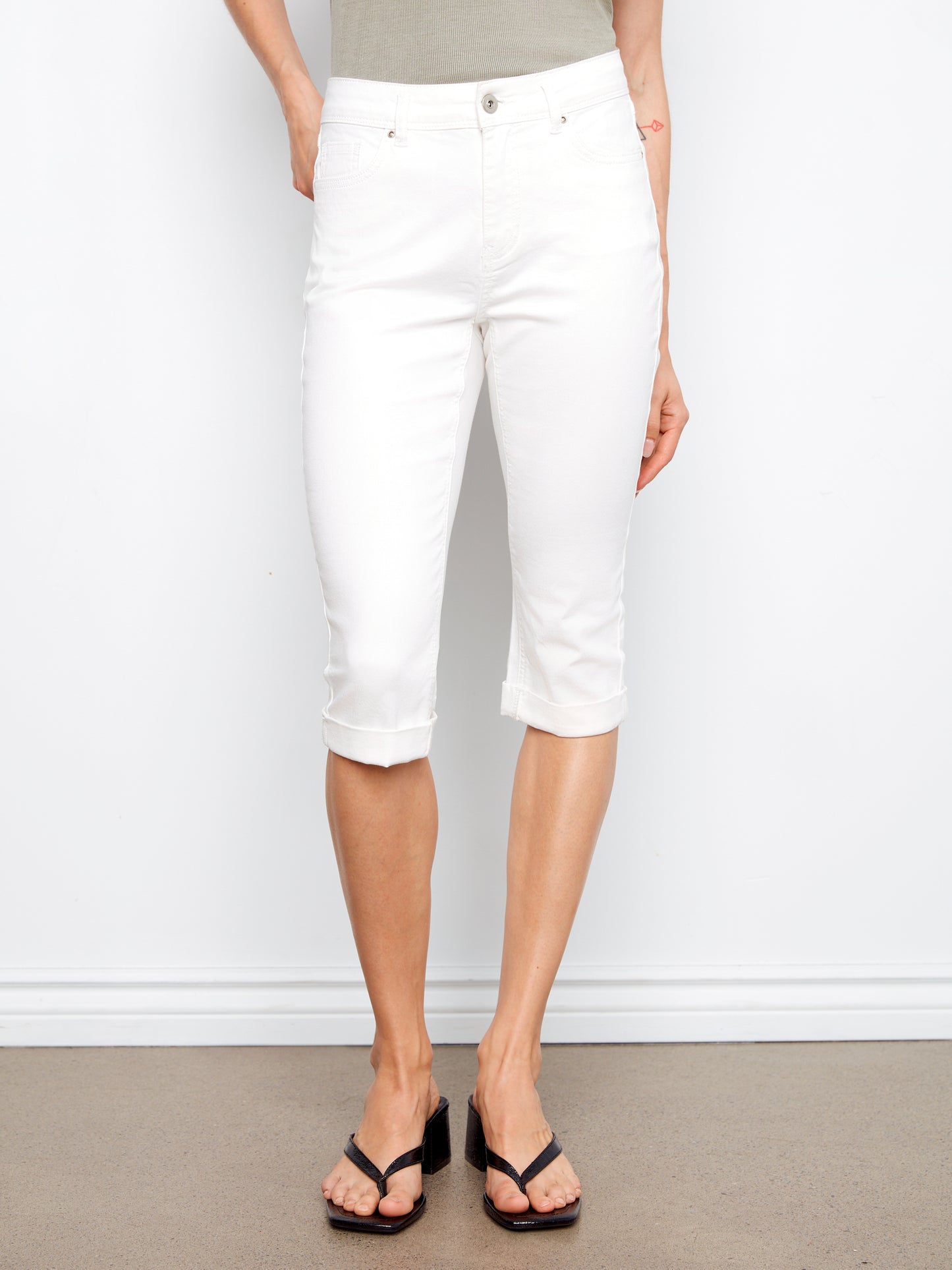 CB Twill Capri W/Cuffed Hem