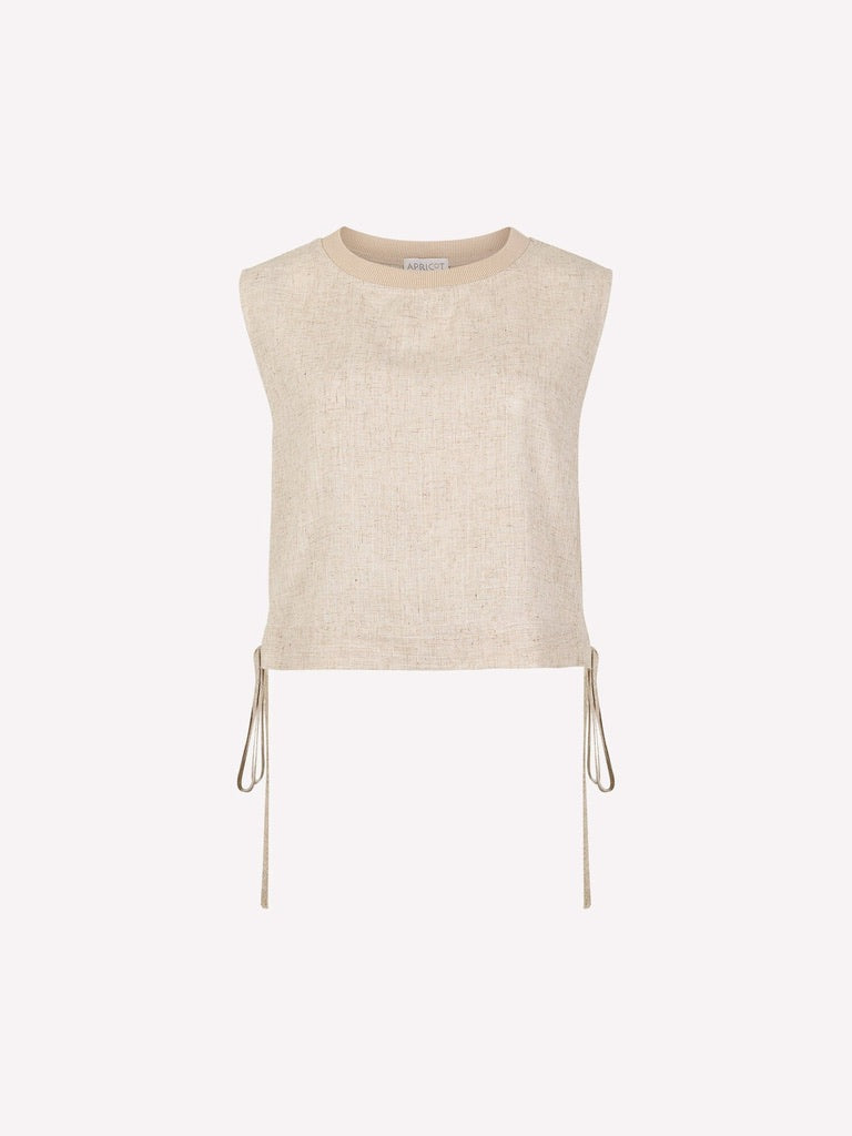 AP Ribbed Neck Side Tie Top