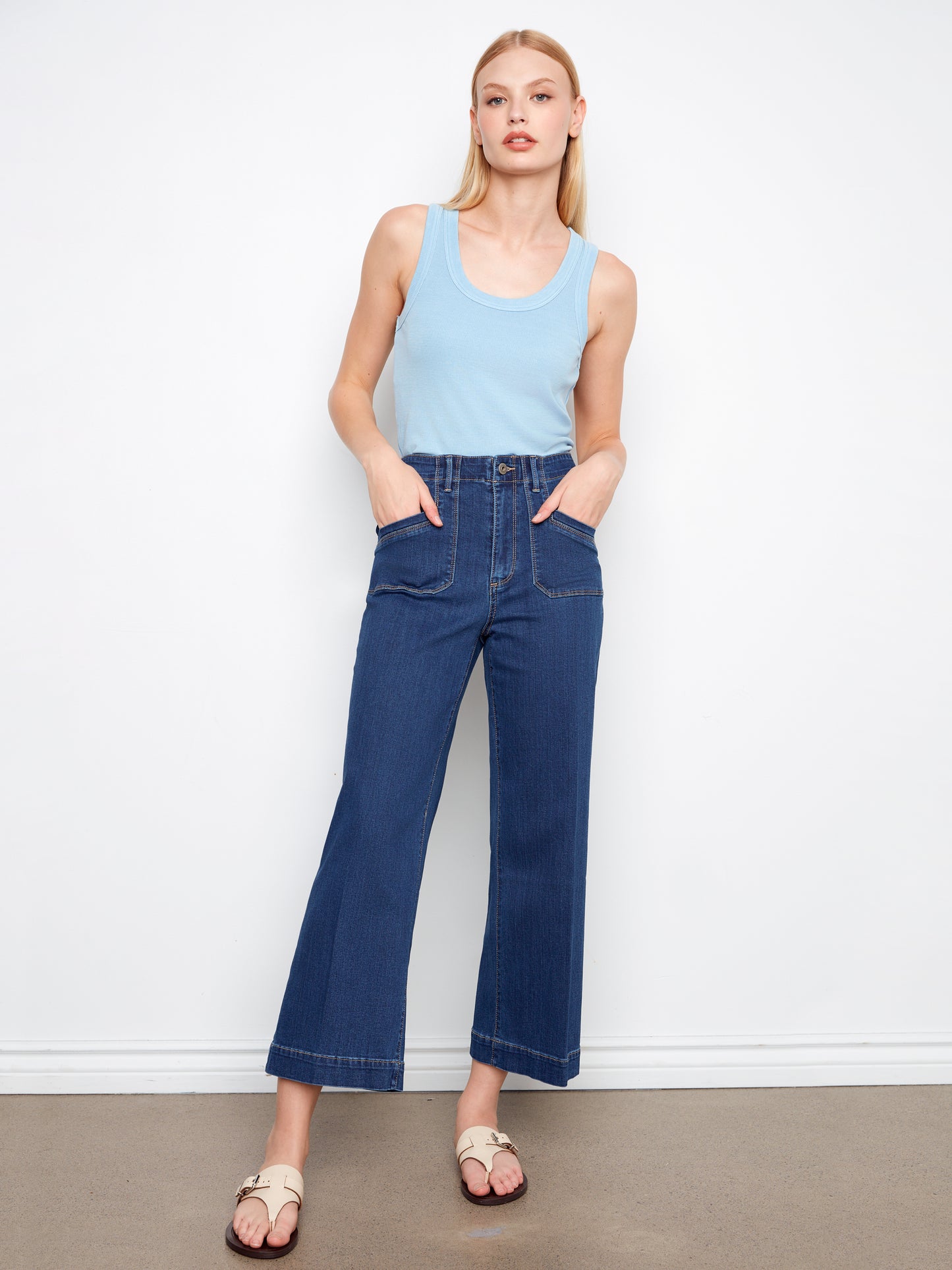 CB Cropped Wide Leg Denim