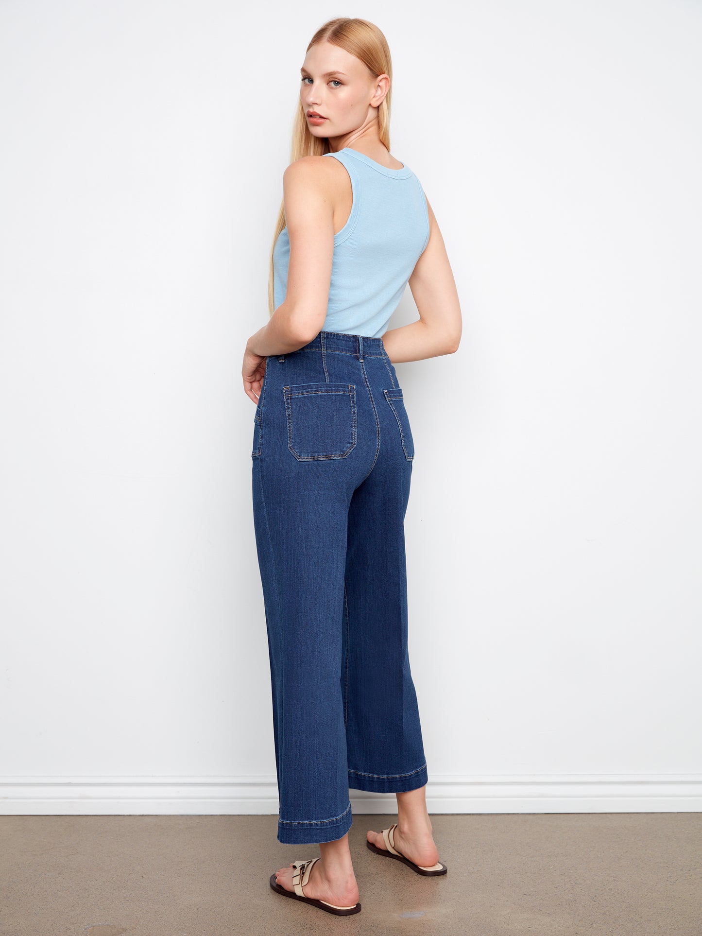 CB Cropped Wide Leg Denim
