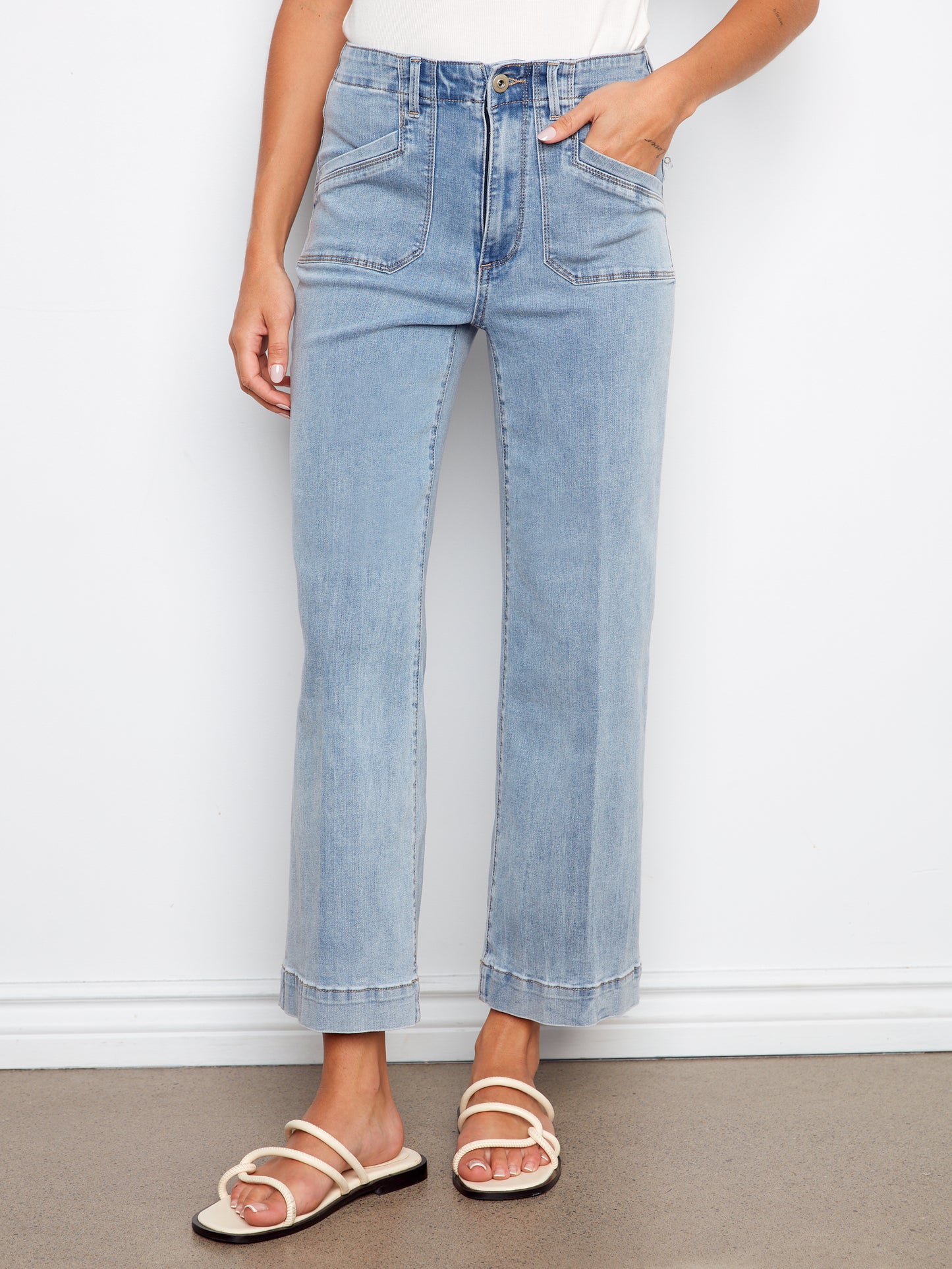 CB Cropped Wide Leg Denim