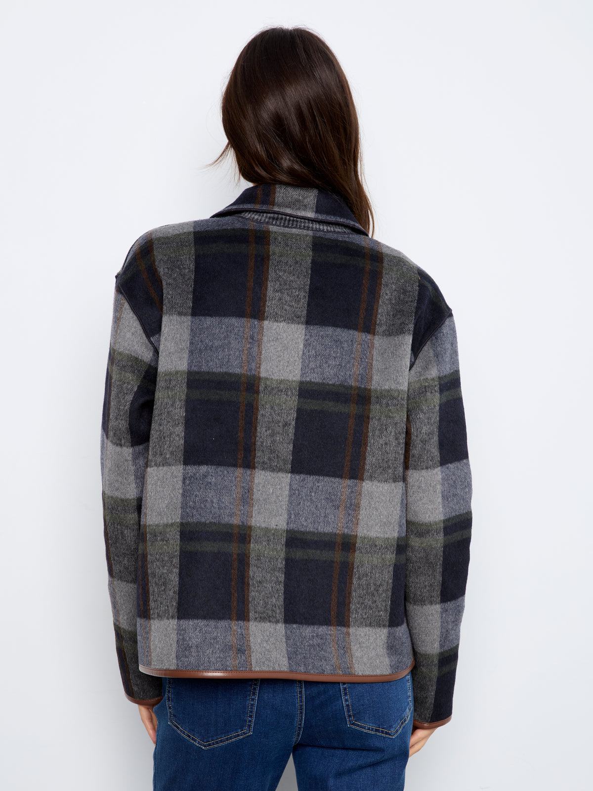 CB Rev. Plaid Jacket W/Leather