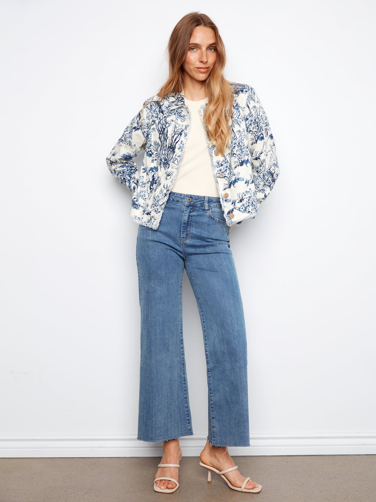 CB Printed Linen Jean Jacket