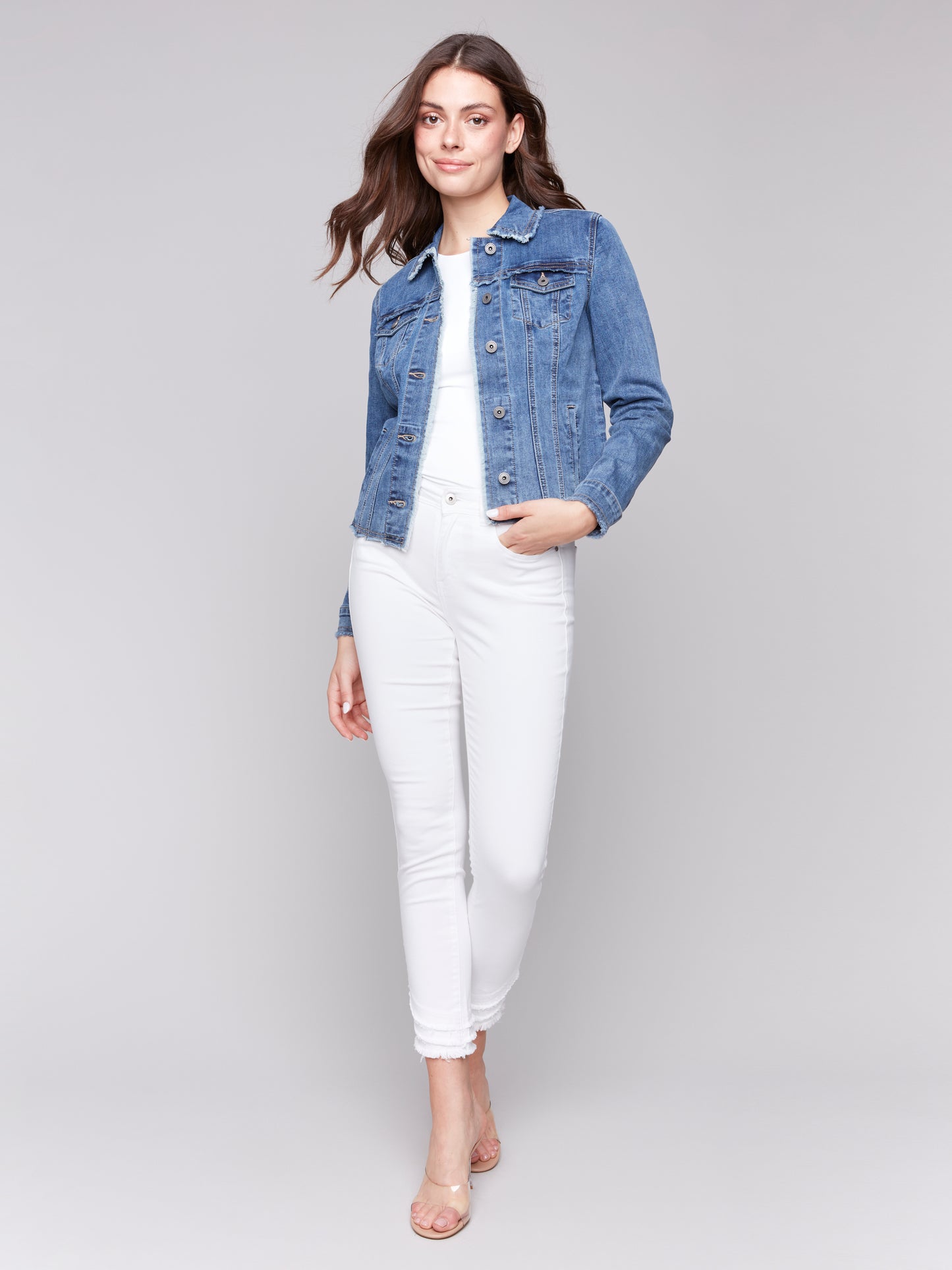 CB Stretch Denim w/Frayed Hem