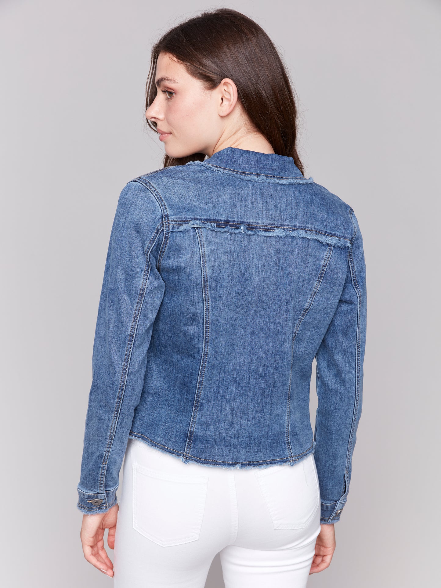 CB Stretch Denim w/Frayed Hem