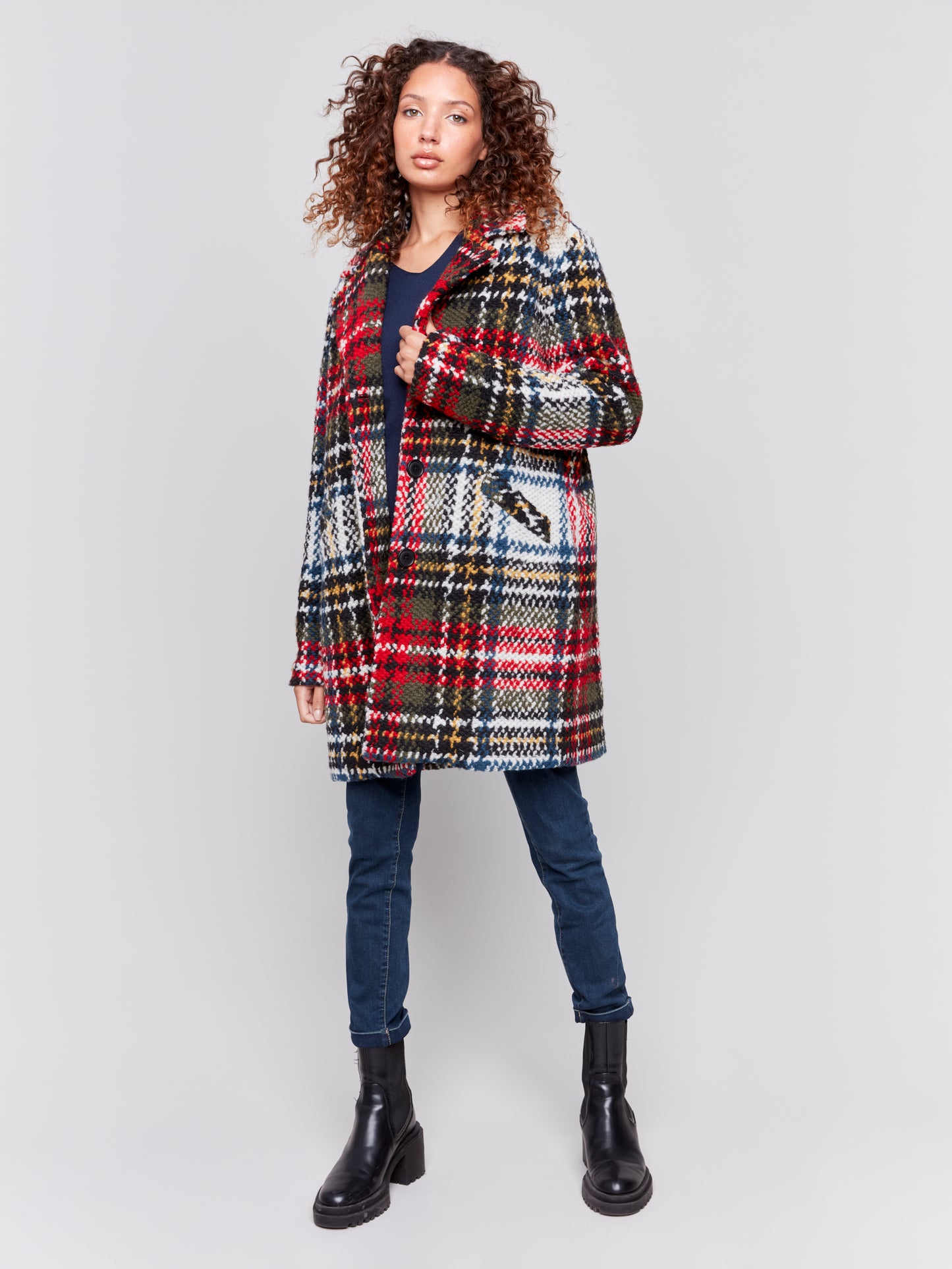 CB Plaid Boucle Coat