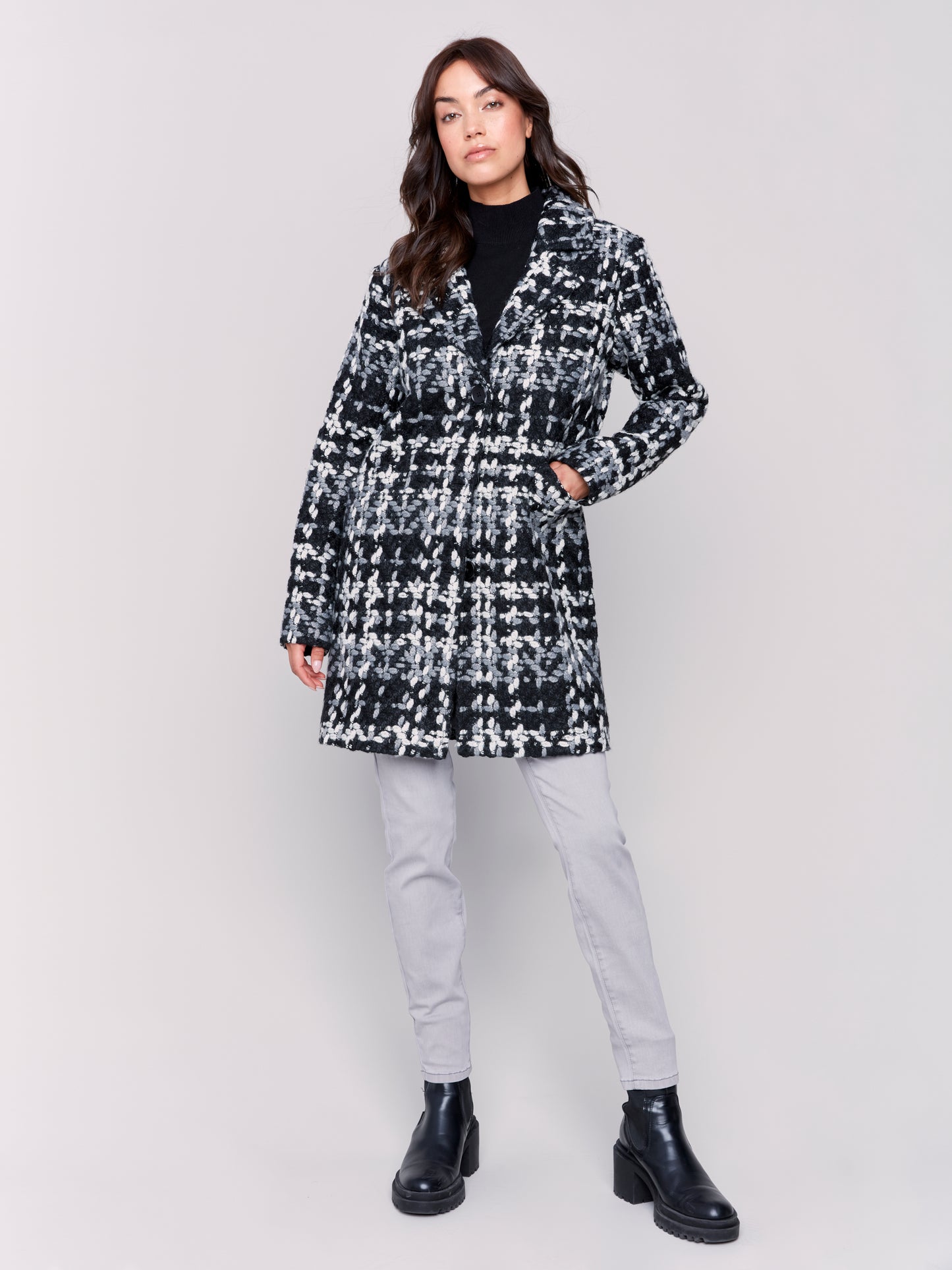 CB Plaid Boucle Coat