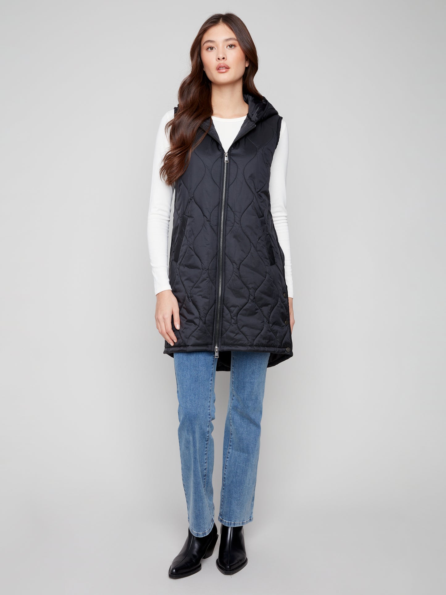 CB Pearlized Long Vest