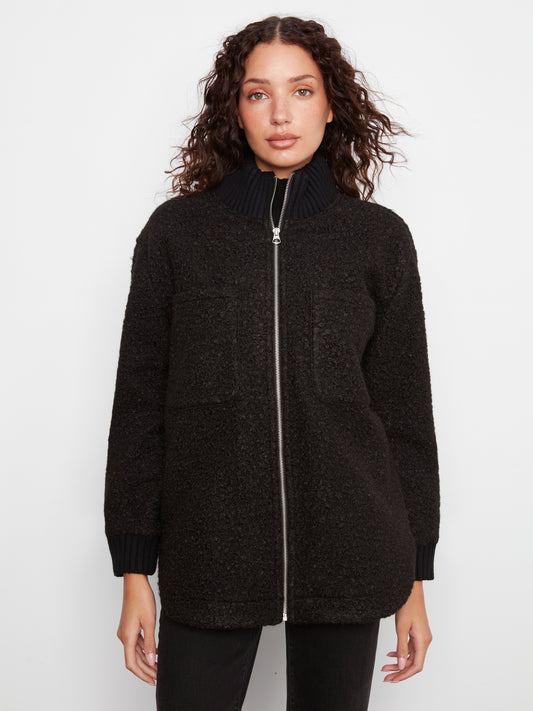 CB Boucle Jacket W/Rounded Hem