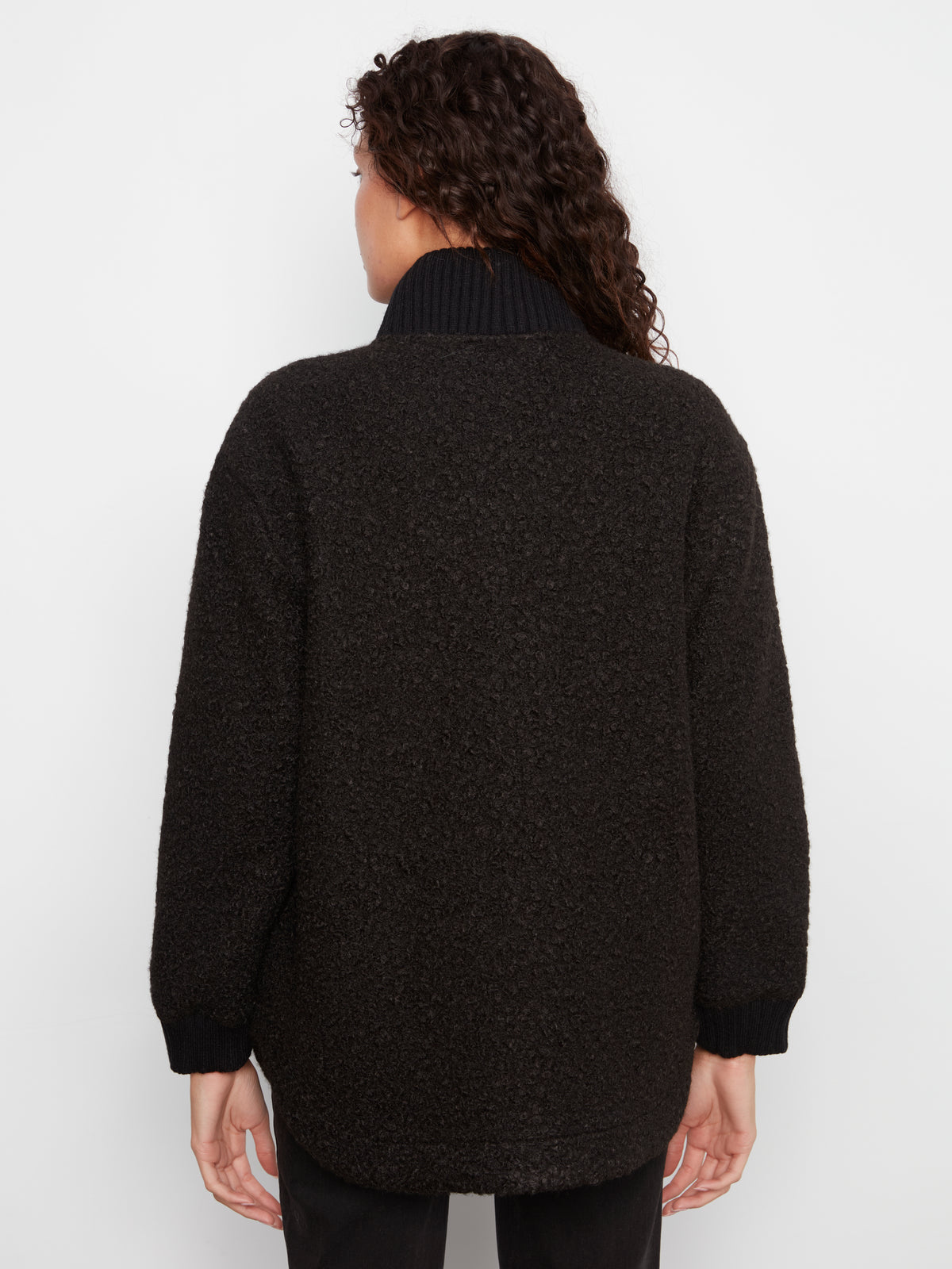 CB Boucle Jacket W/Rounded Hem