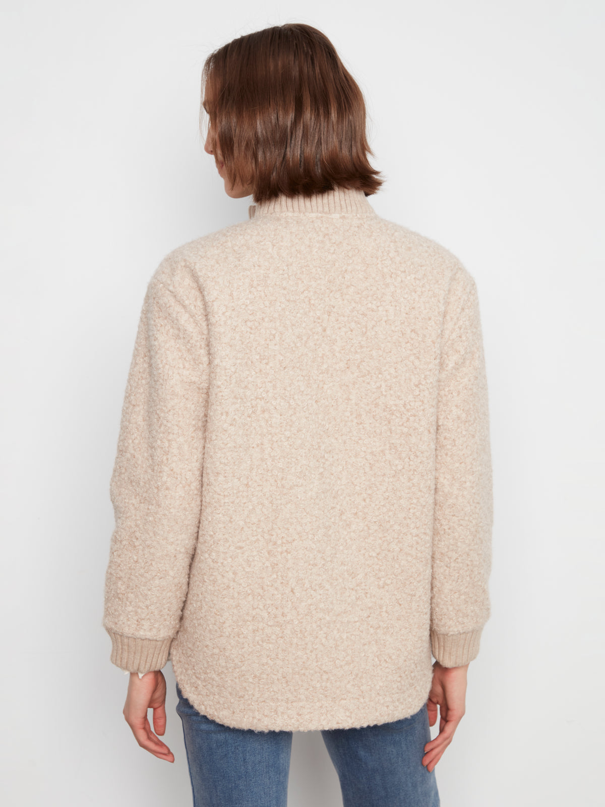CB Zip Front Boucle Jacket