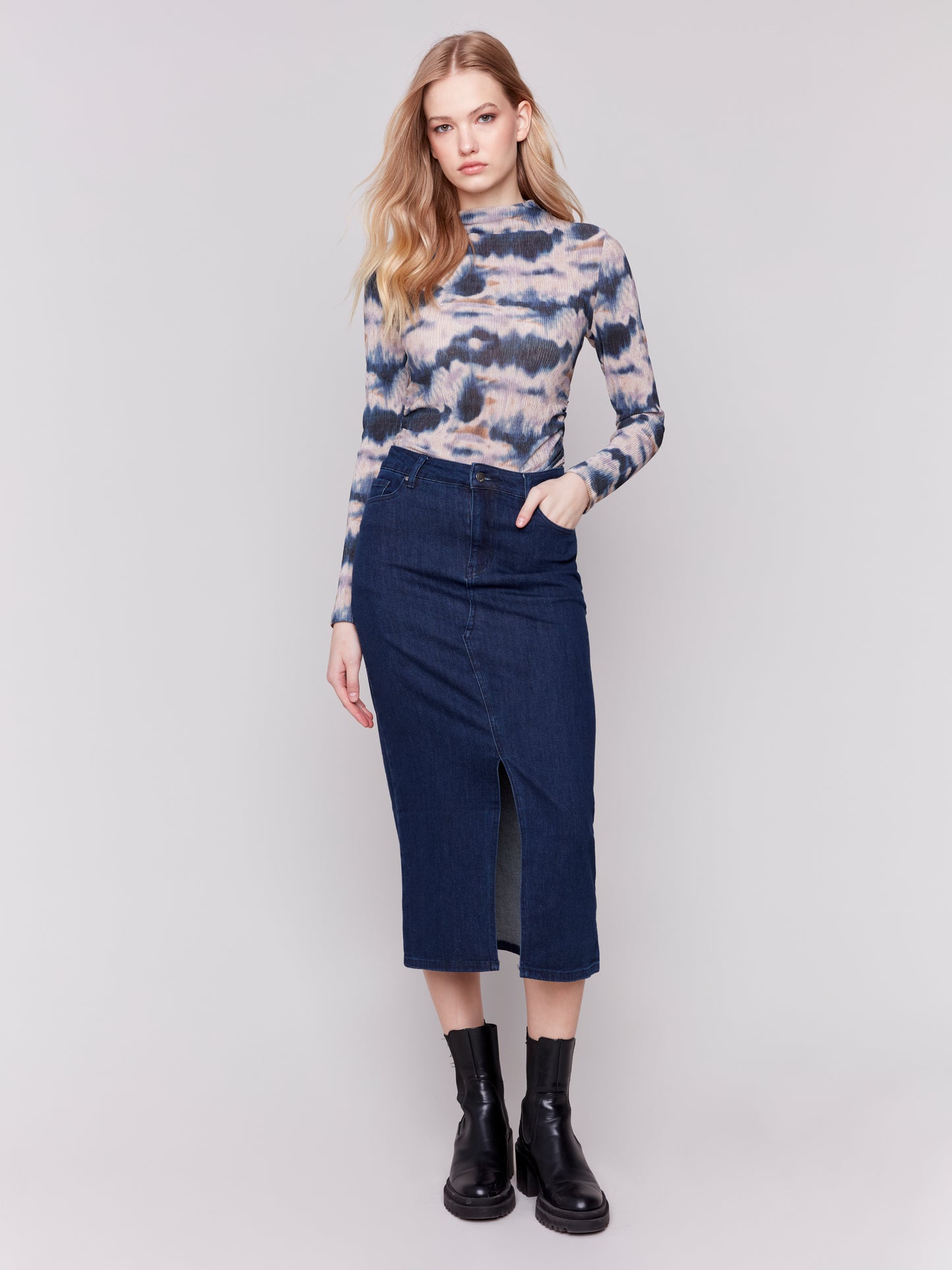 CB Long Denim Skirt