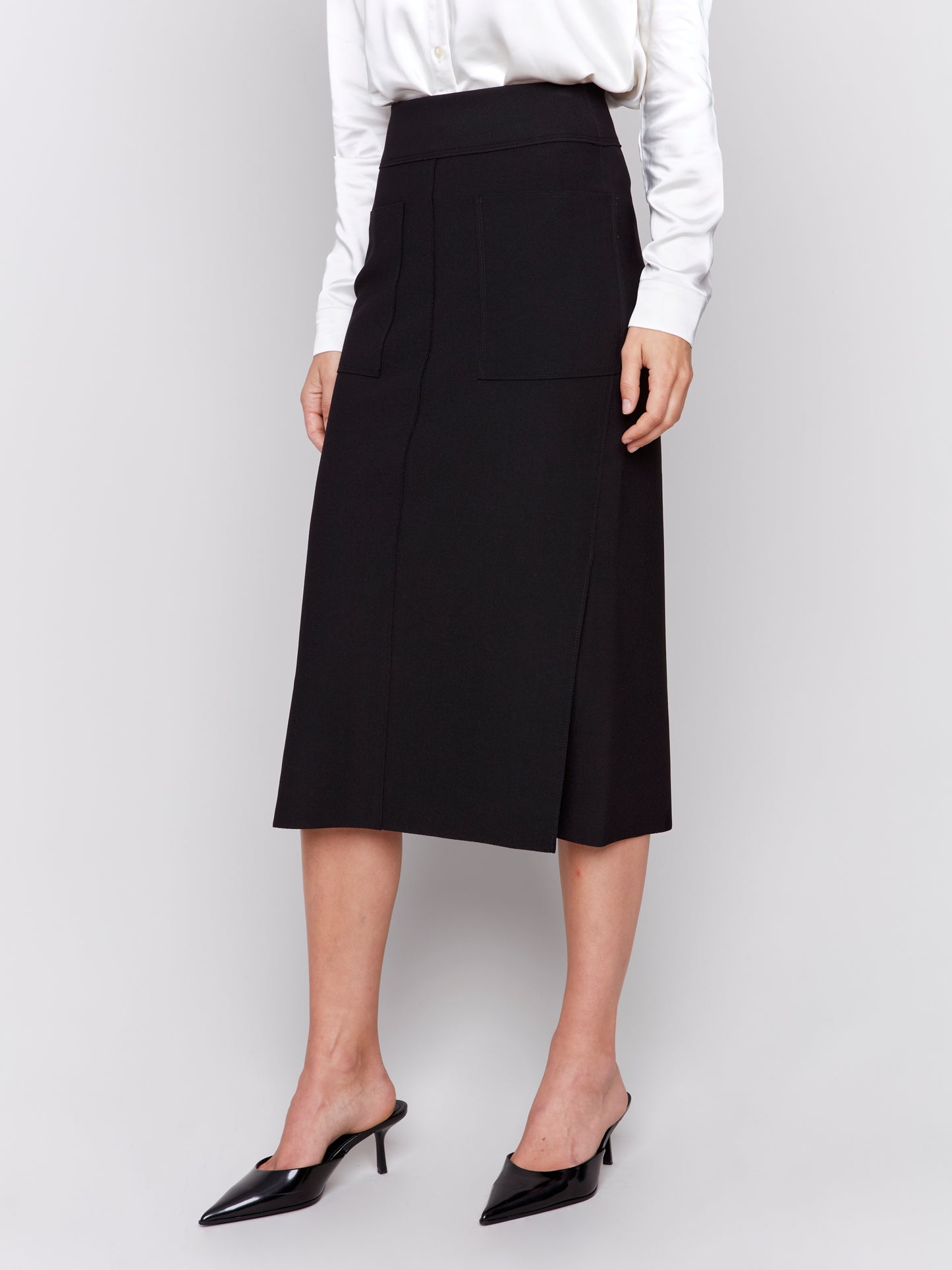 CB Crepe Skirt W/Front Patch Pocket