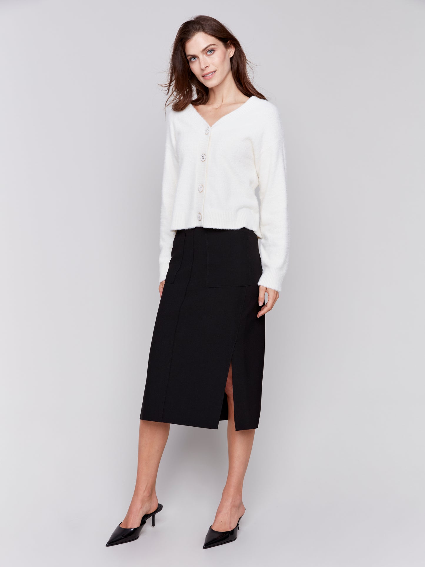 CB Crepe Skirt W/Front Patch Pocket