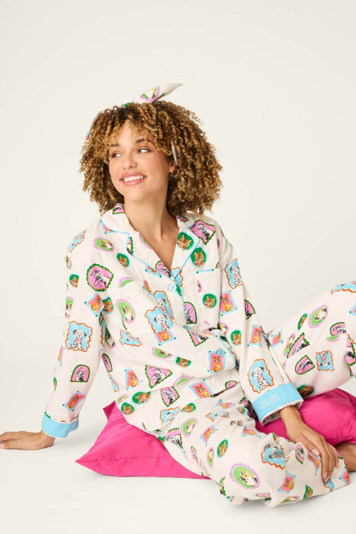 PJS Flannel PJ's W/Headband