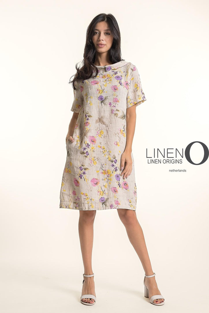 LO Print Dress W/Sleeves