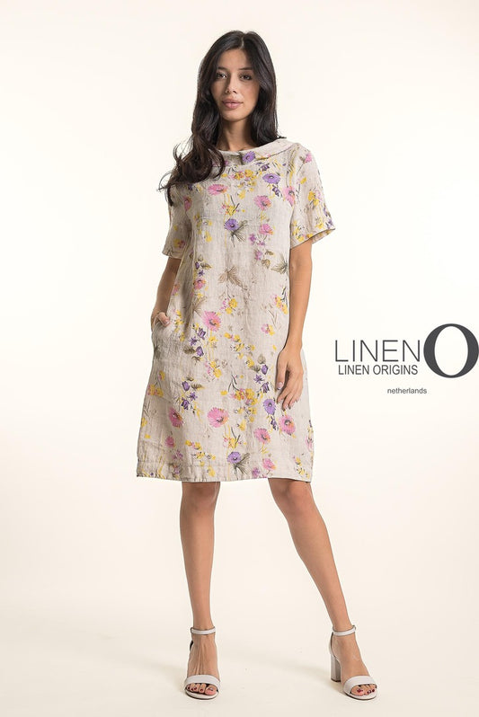LO Print Dress W/Sleeves