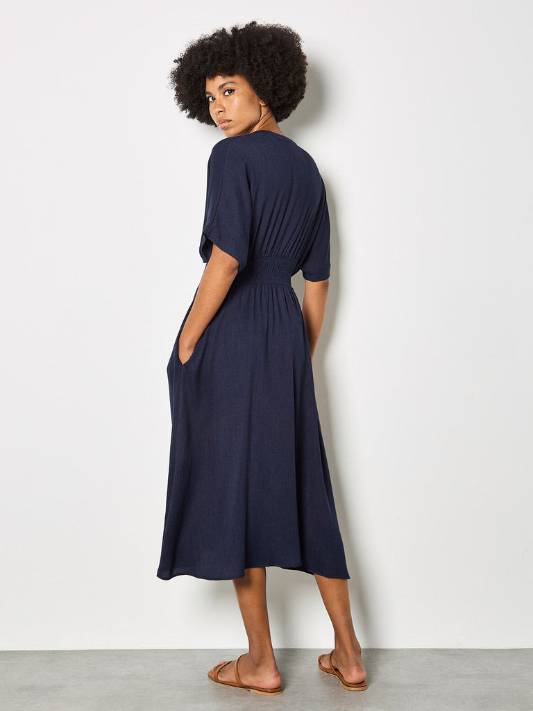 AP Pleated Waist Shirt Dress