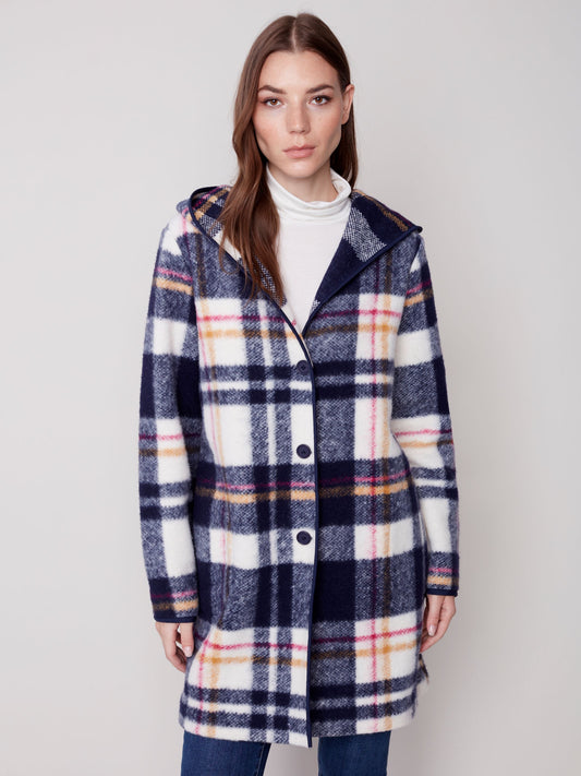 CB Hooded Boiled Wool Jacket