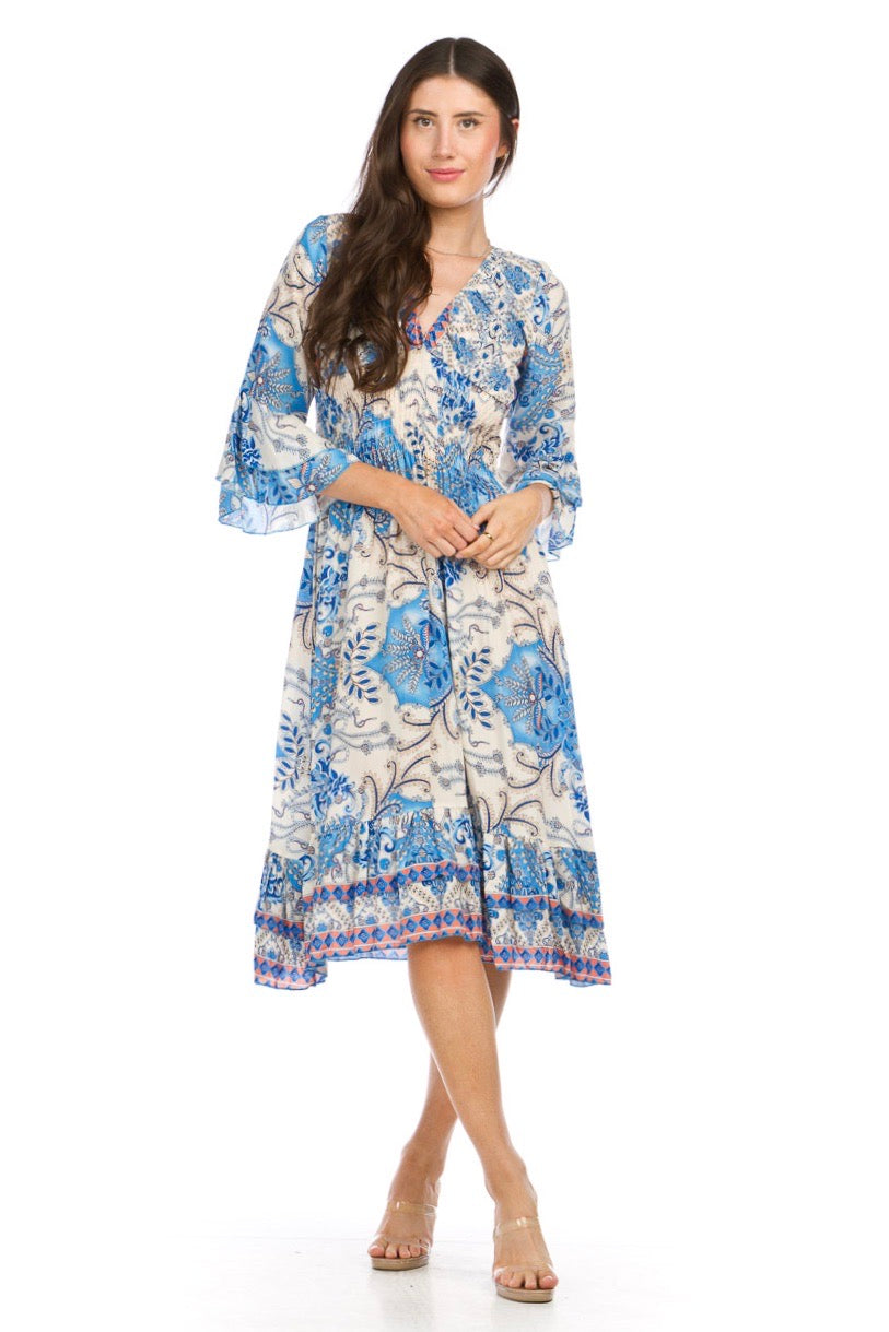 PPLN Midi Print Dress