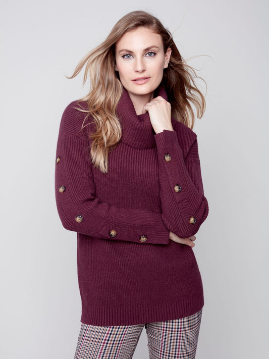 CB Turtleneck W/Slv Buttons